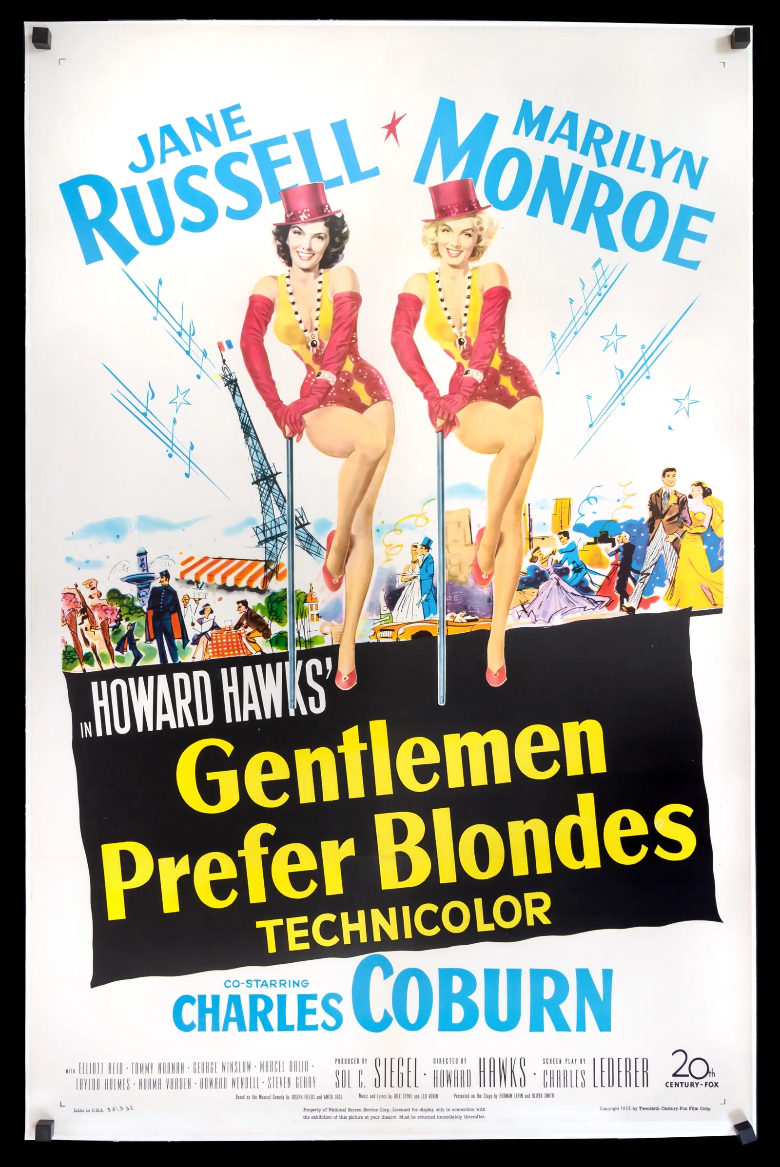 Gentlemen Prefer Blondes (1953) original movie poster for sale at Original Film Art - Vintage Movie Posters