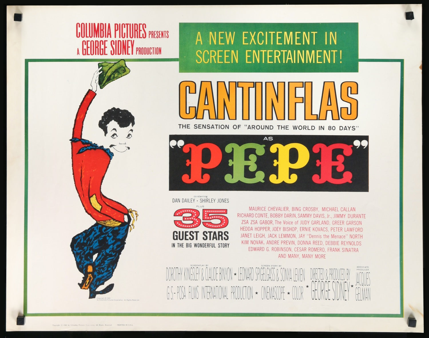 Pepe (1960) original movie poster for sale at Original Film Art - Vintage Movie Posters