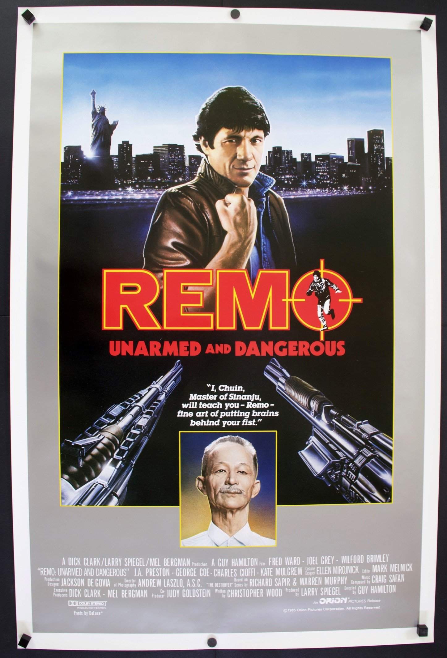Remo Williams: The Adventure Begins (1985) original movie poster for sale at Original Film Art - Vintage Movie Posters