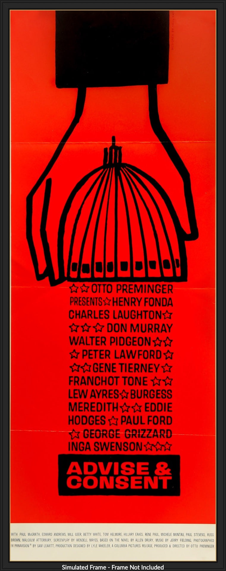 Advise and Consent (1962) original movie poster for sale at Original Film Art - Vintage Movie Posters