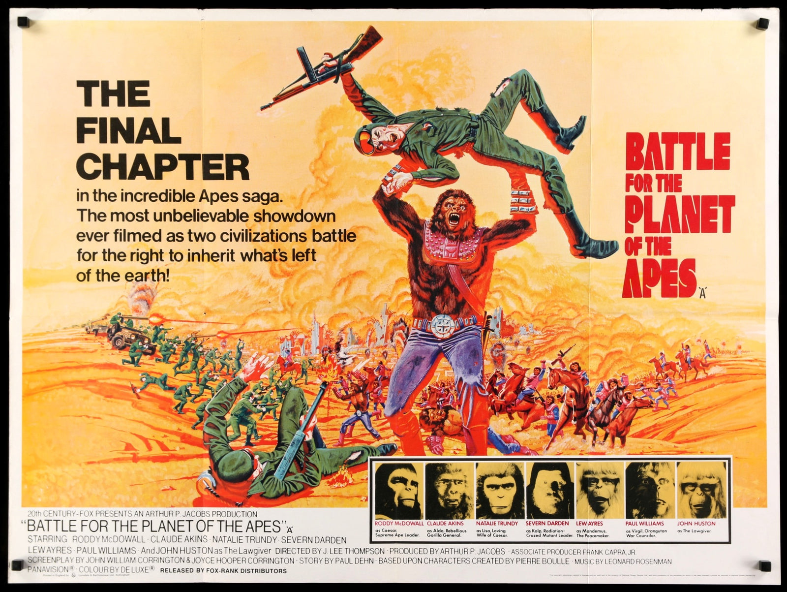 Battle For the Planet of the Apes (1973) original movie poster for sale at Original Film Art - Vintage Movie Posters