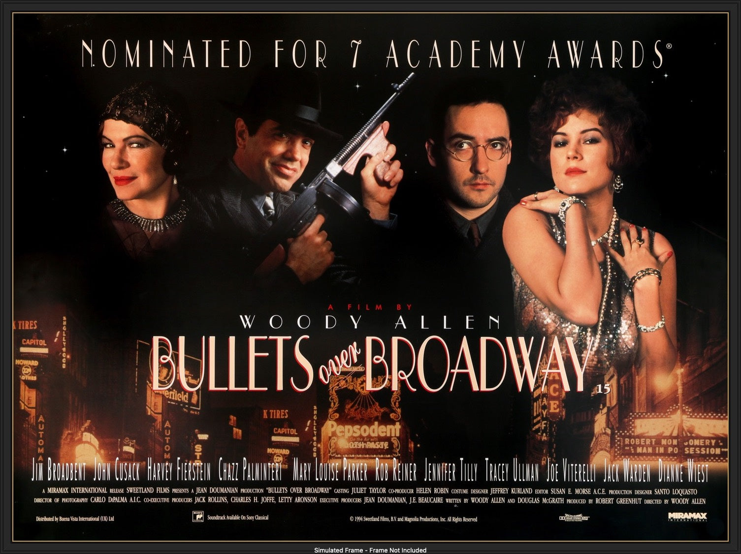 Bullets Over Broadway (1994) original movie poster for sale at Original Film Art - Vintage Movie Posters