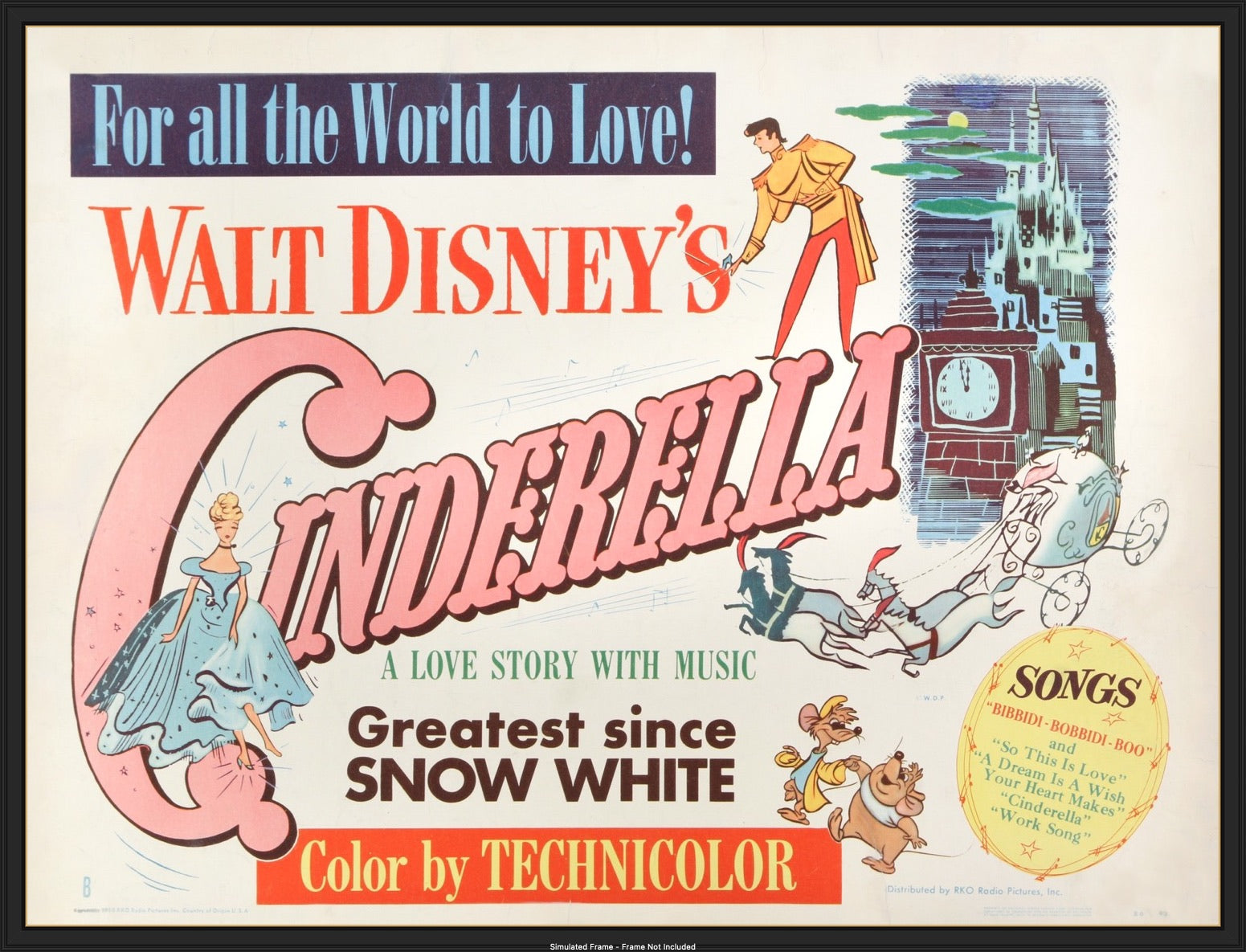 Cinderella (1950) original movie poster for sale at Original Film Art - Vintage Movie Posters