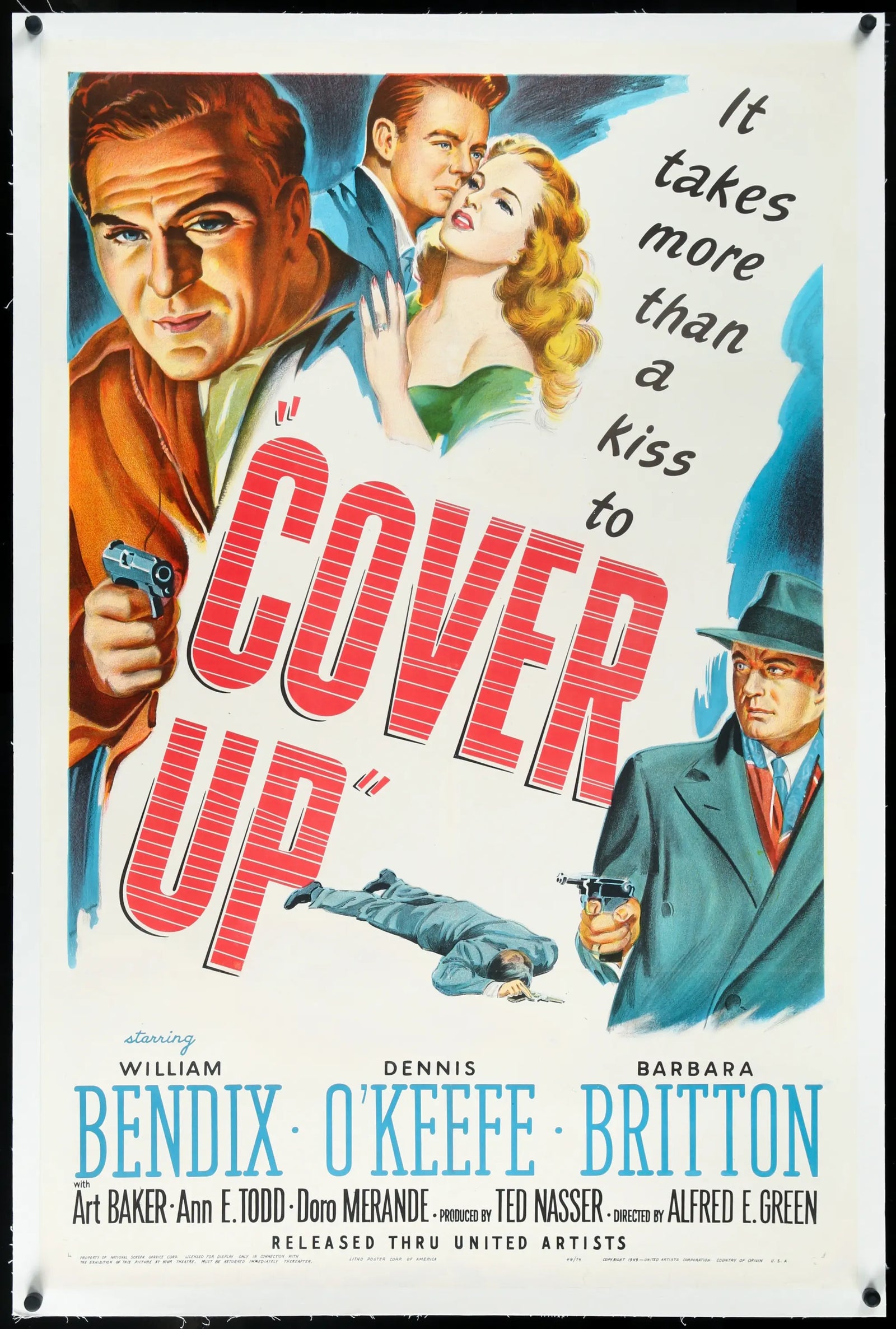 Cover Up (1949) original movie poster for sale at Original Film Art - Vintage Movie Posters