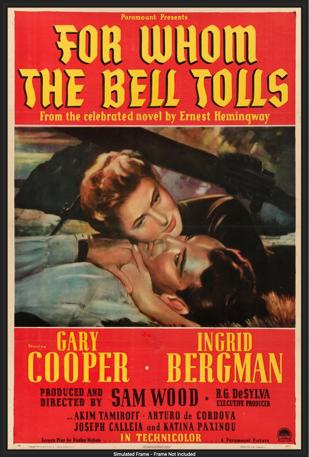 For Whom the Bell Tolls (1943) original movie poster for sale at Original Film Art - Vintage Movie Posters