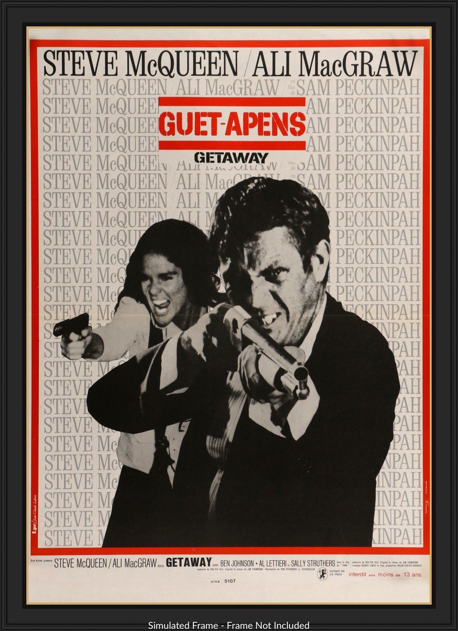 Getaway (1972) original movie poster for sale at Original Film Art - Vintage Movie Posters