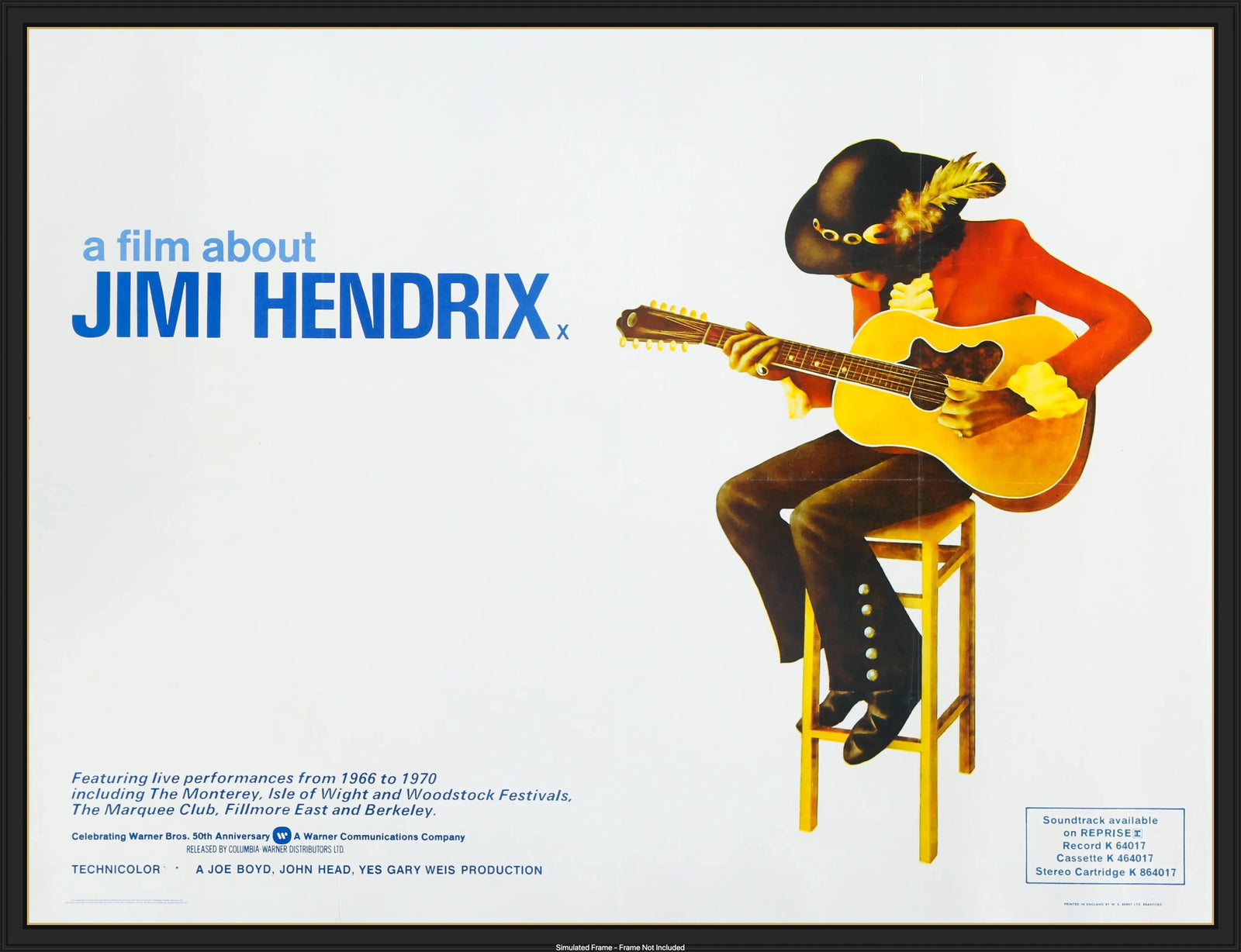 Jimi Hendrix (1973) original movie poster for sale at Original Film Art - Vintage Movie Posters