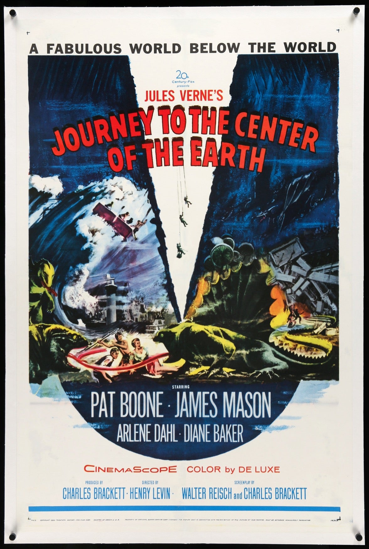Journey to the Center of the Earth (1959) original movie poster for sale at Original Film Art - Vintage Movie Posters