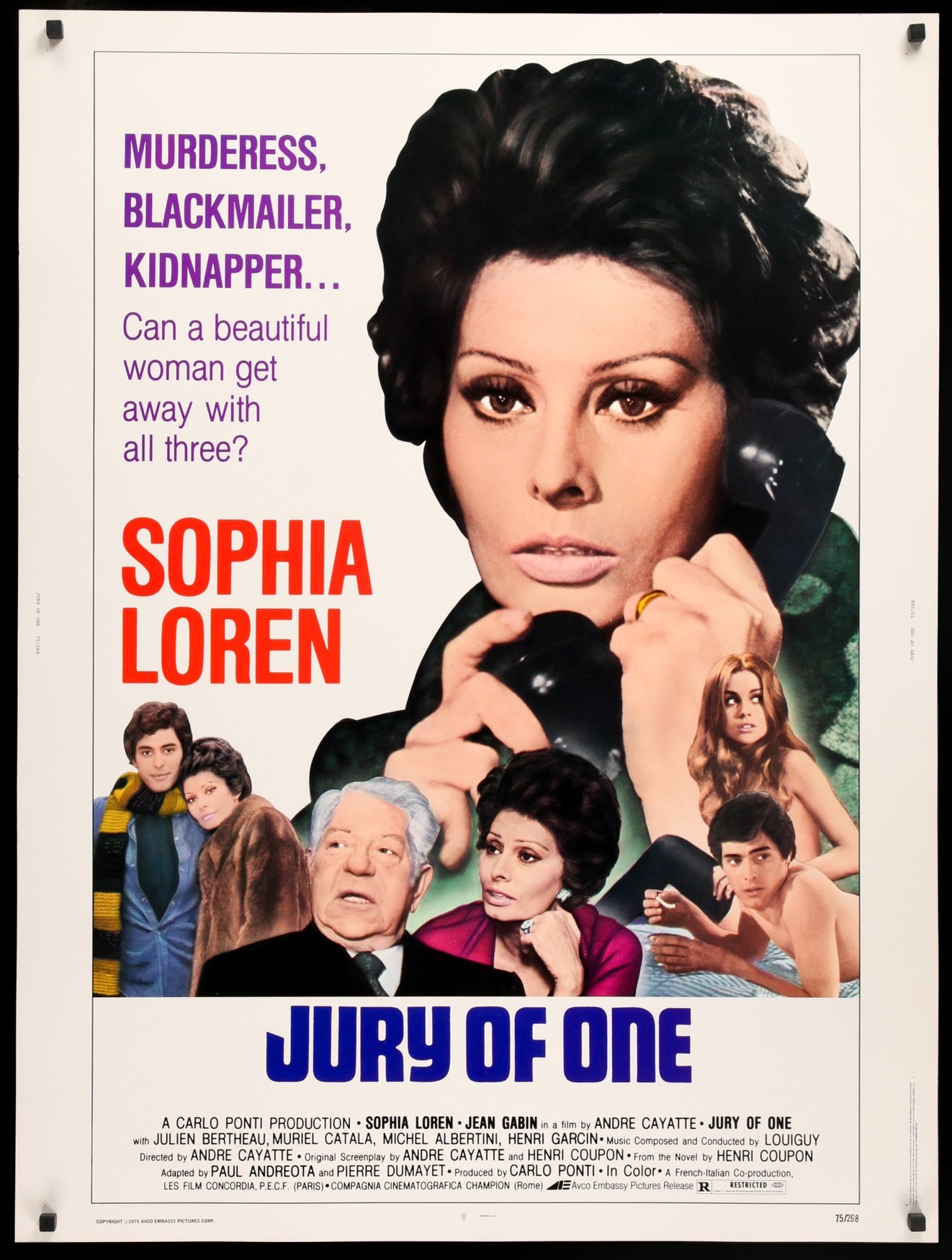 Verdict (Jury of One) (1974) original movie poster for sale at Original Film Art - Vintage Movie Posters