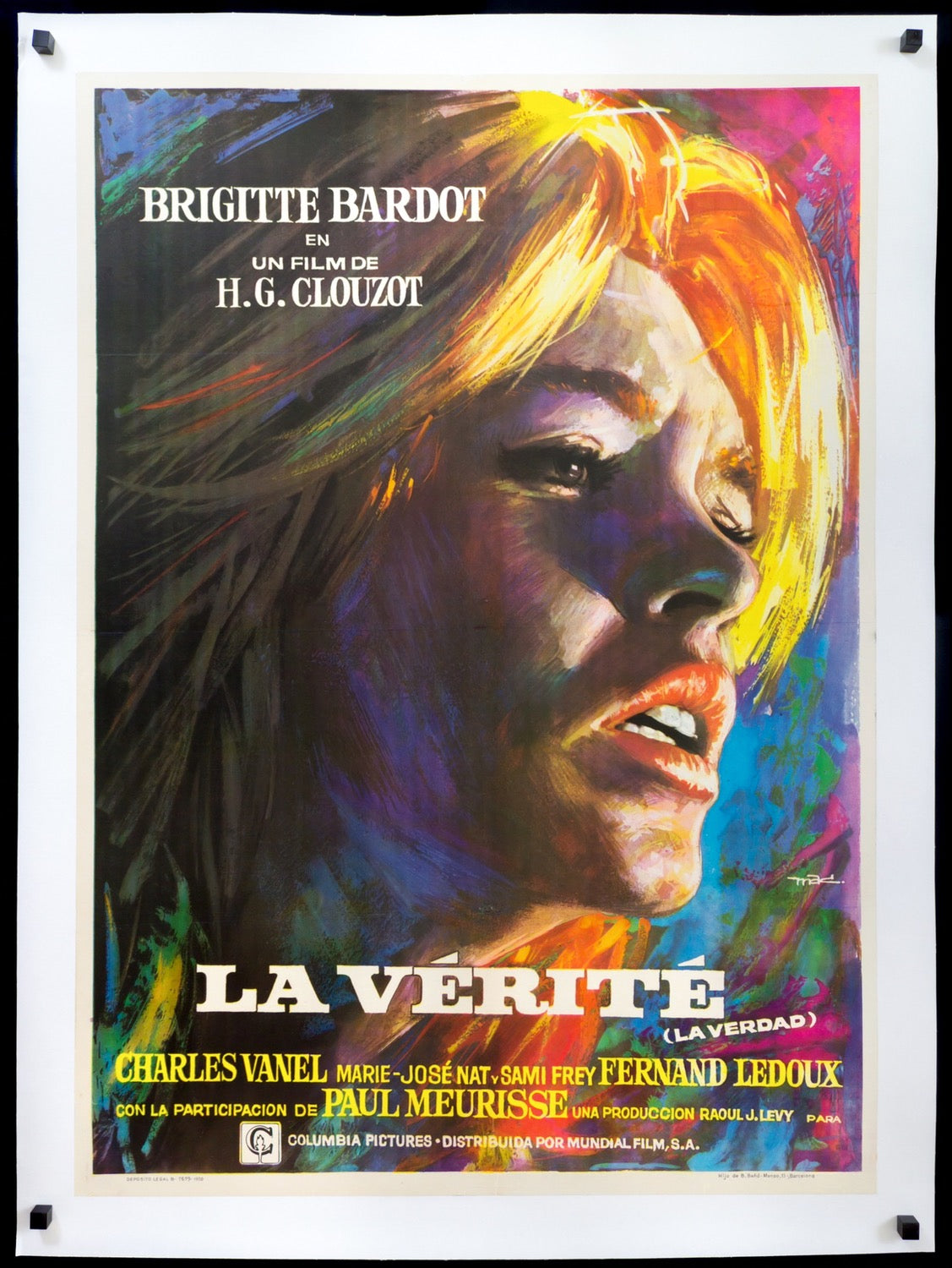 La Verite (1960) original movie poster for sale at Original Film Art - Vintage Movie Posters
