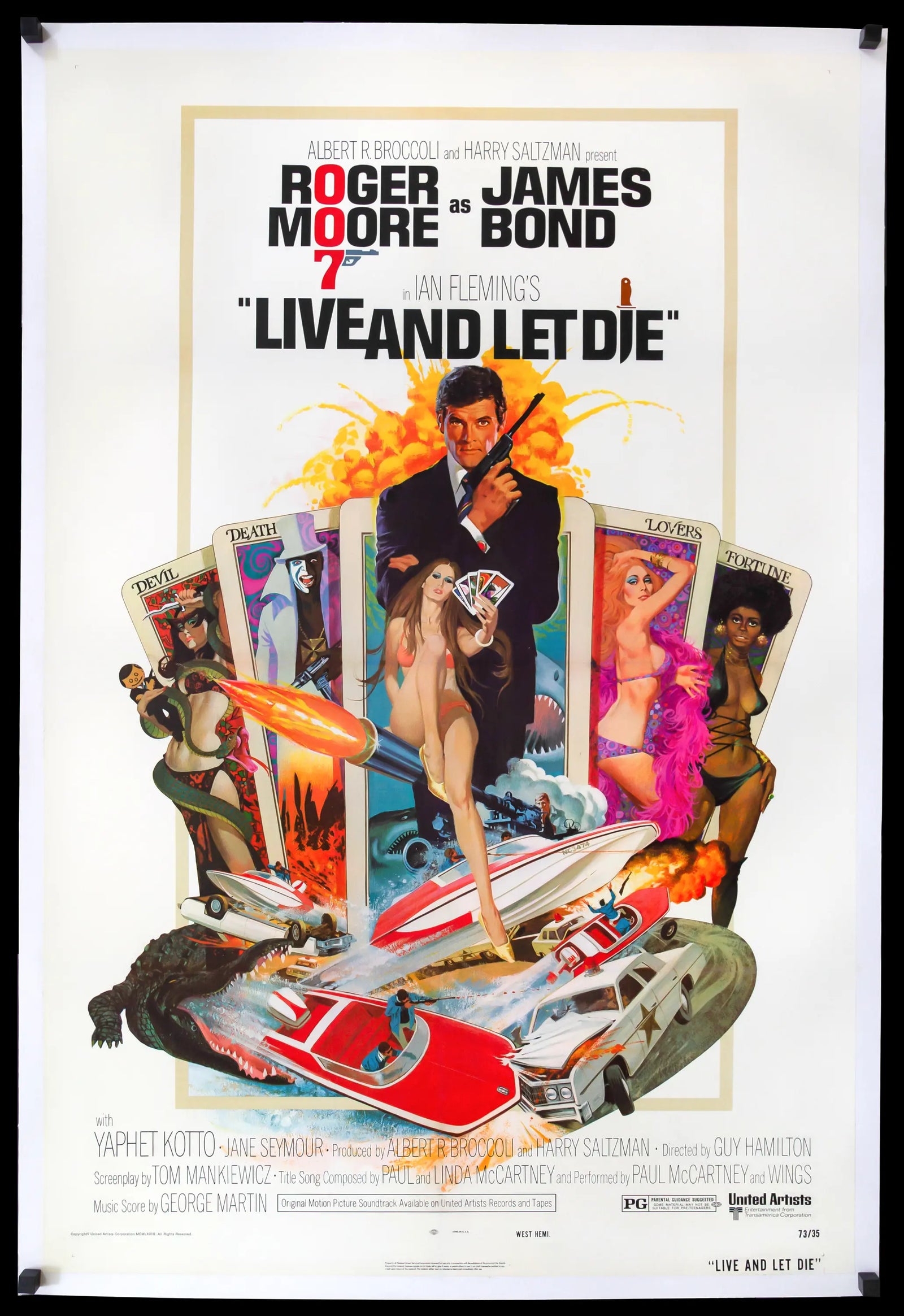 Live and Let Die (1973) original movie poster for sale at Original Film Art - Vintage Movie Posters