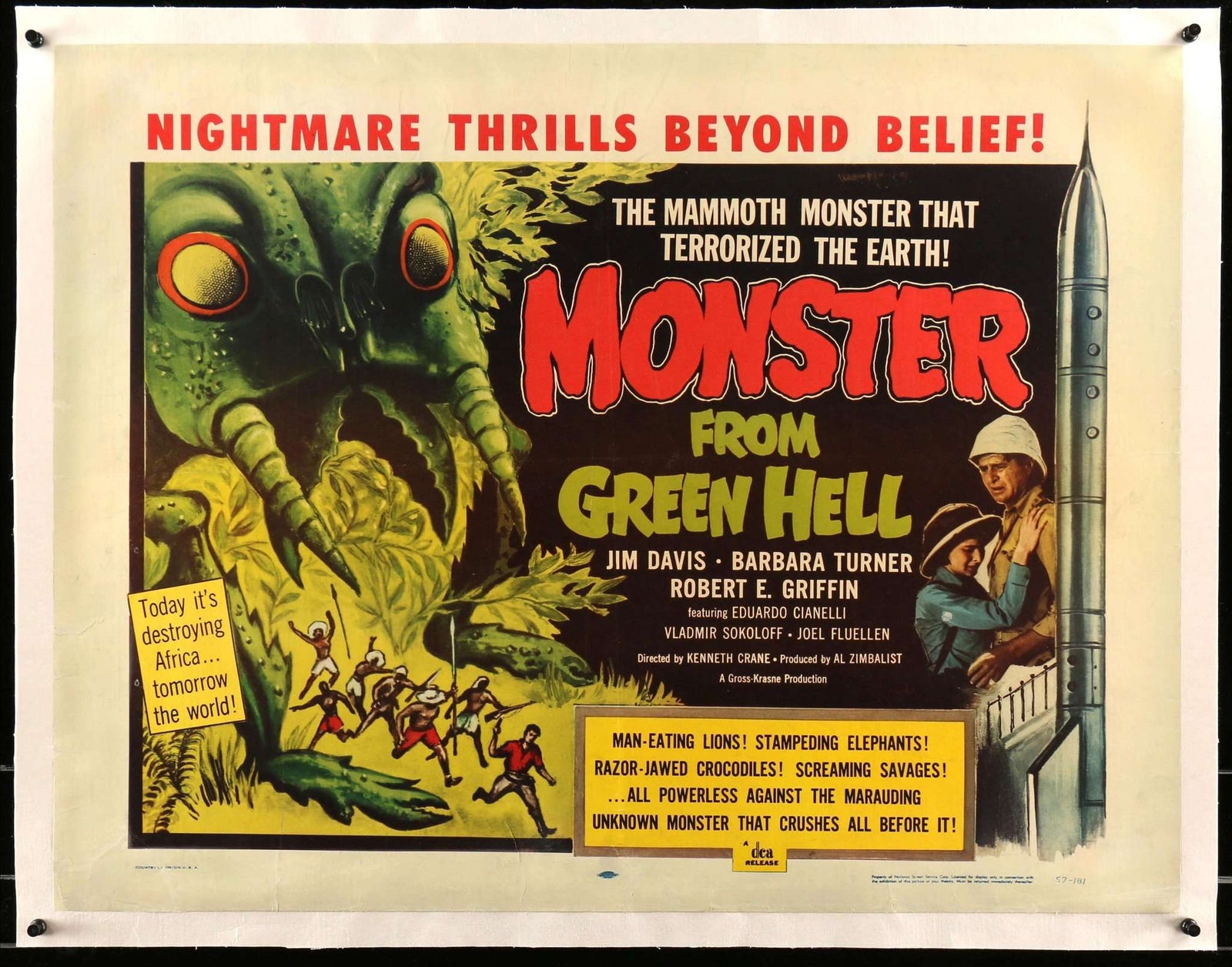 Monster From Green Hell (1957) original movie poster for sale at Original Film Art - Vintage Movie Posters