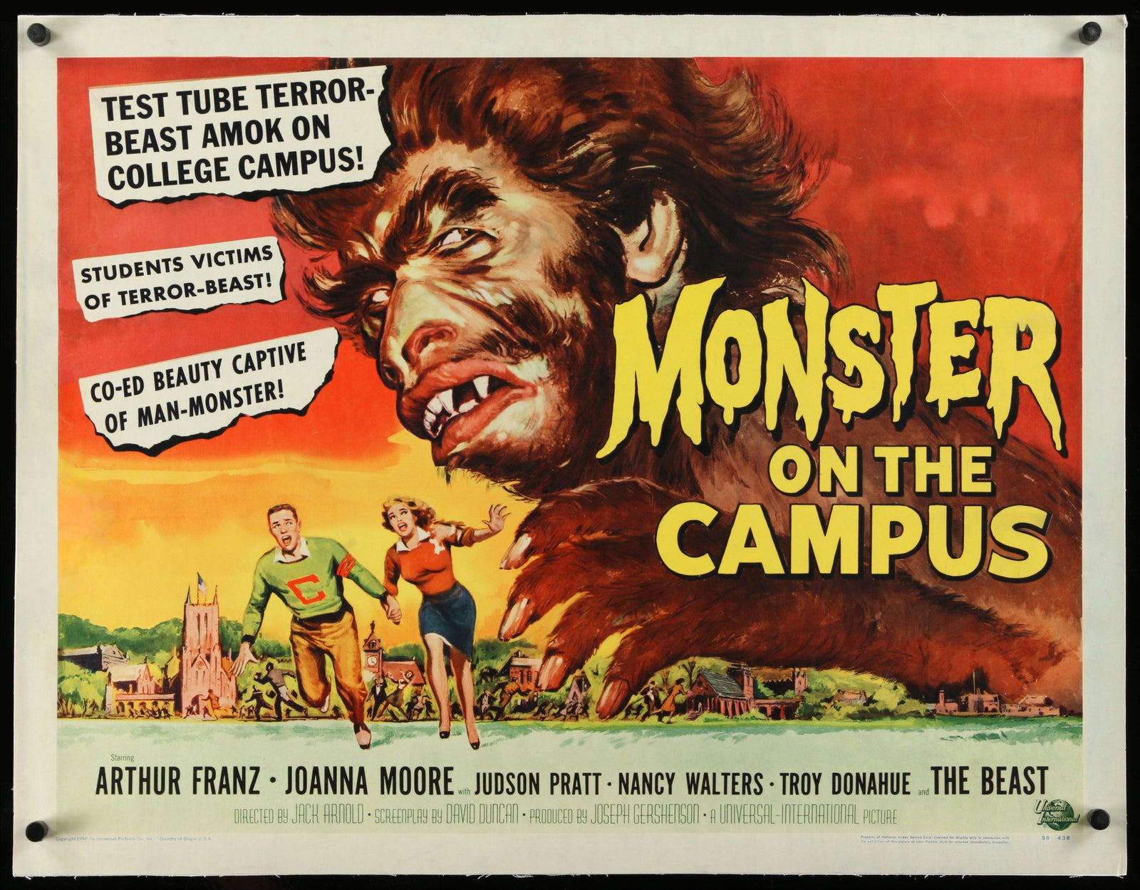 Monster on the Campus (1958) original movie poster for sale at Original Film Art - Vintage Movie Posters