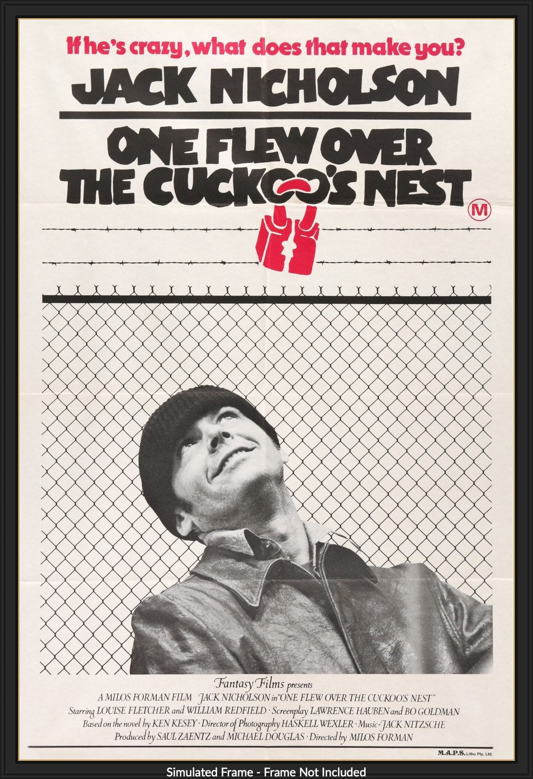 One Flew Over the Cuckoo's Nest (1975) original movie poster for sale at Original Film Art - Vintage Movie Posters