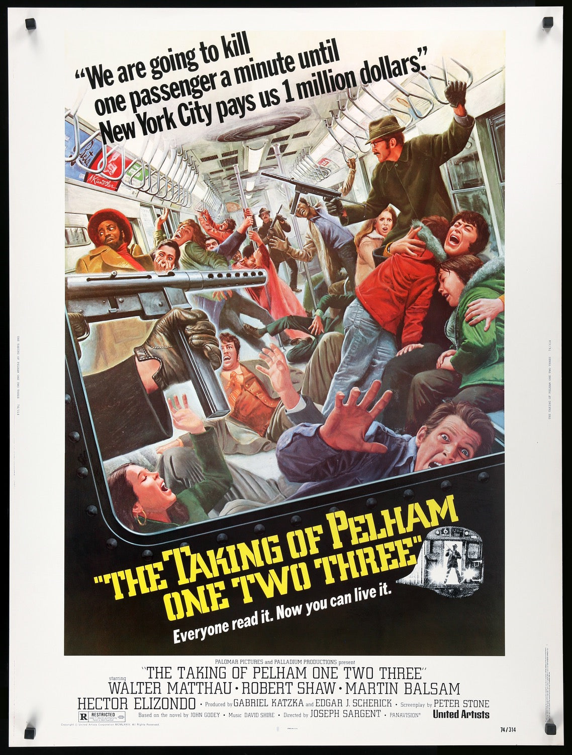 Taking of Pelham One Two Three (1974) original movie poster for sale at Original Film Art - Vintage Movie Posters