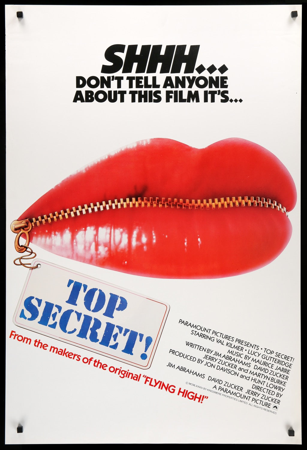 Top Secret (1984) original movie poster for sale at Original Film Art - Vintage Movie Posters