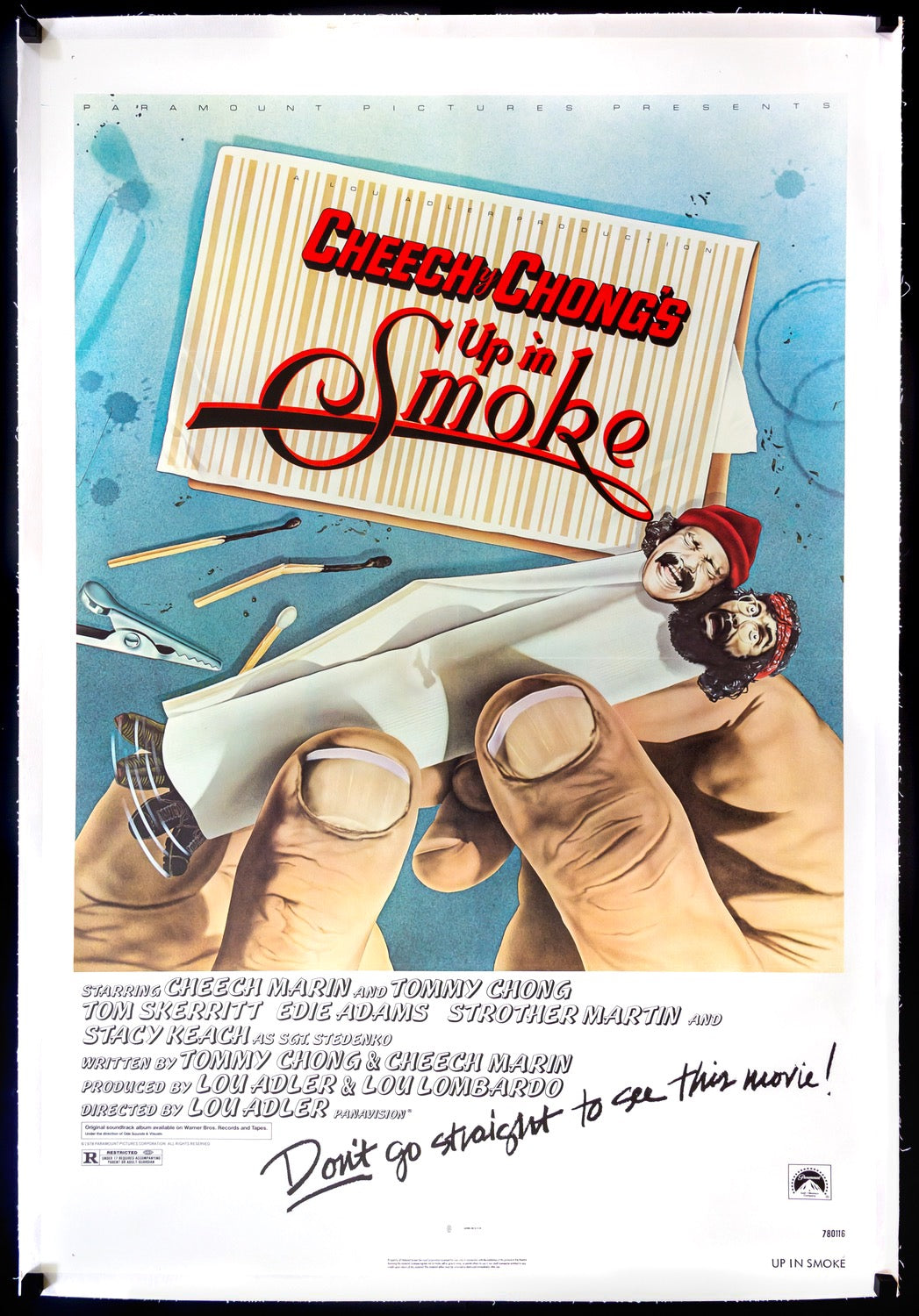 Up in Smoke (1978) original movie poster for sale at Original Film Art - Vintage Movie Posters