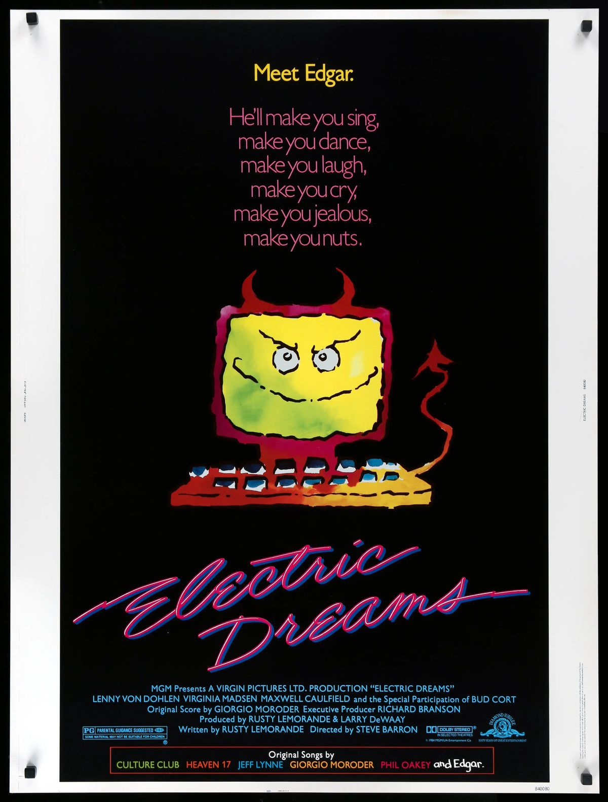 Electric Dreams (1984) original movie poster for sale at Original Film Art - Vintage Movie Posters