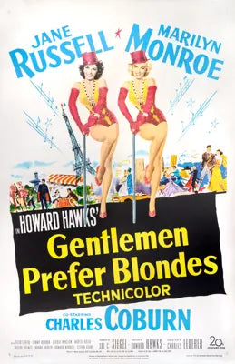 Gentlemen Prefer Blondes (1953) original movie poster for sale at Original Film Art