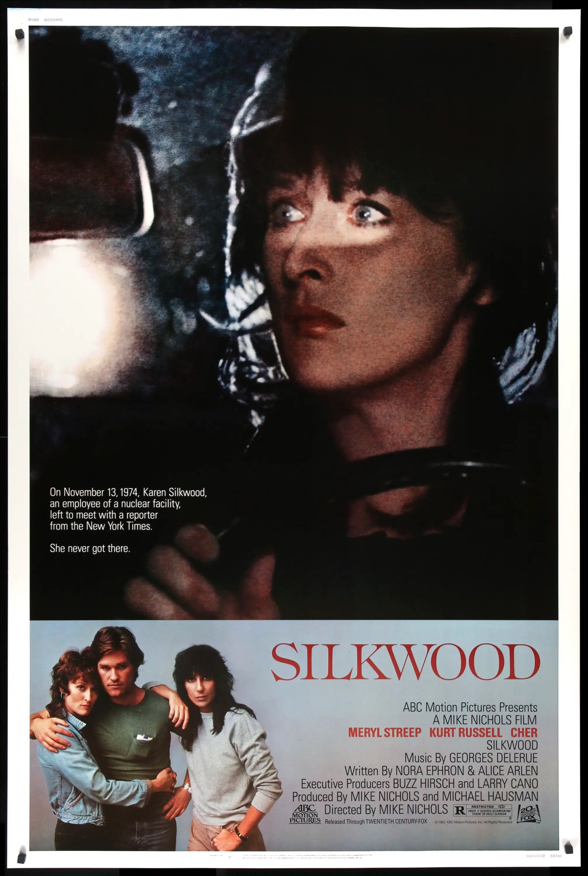 Silkwood (1983) original movie poster for sale at Original Film Art - Vintage Movie Posters