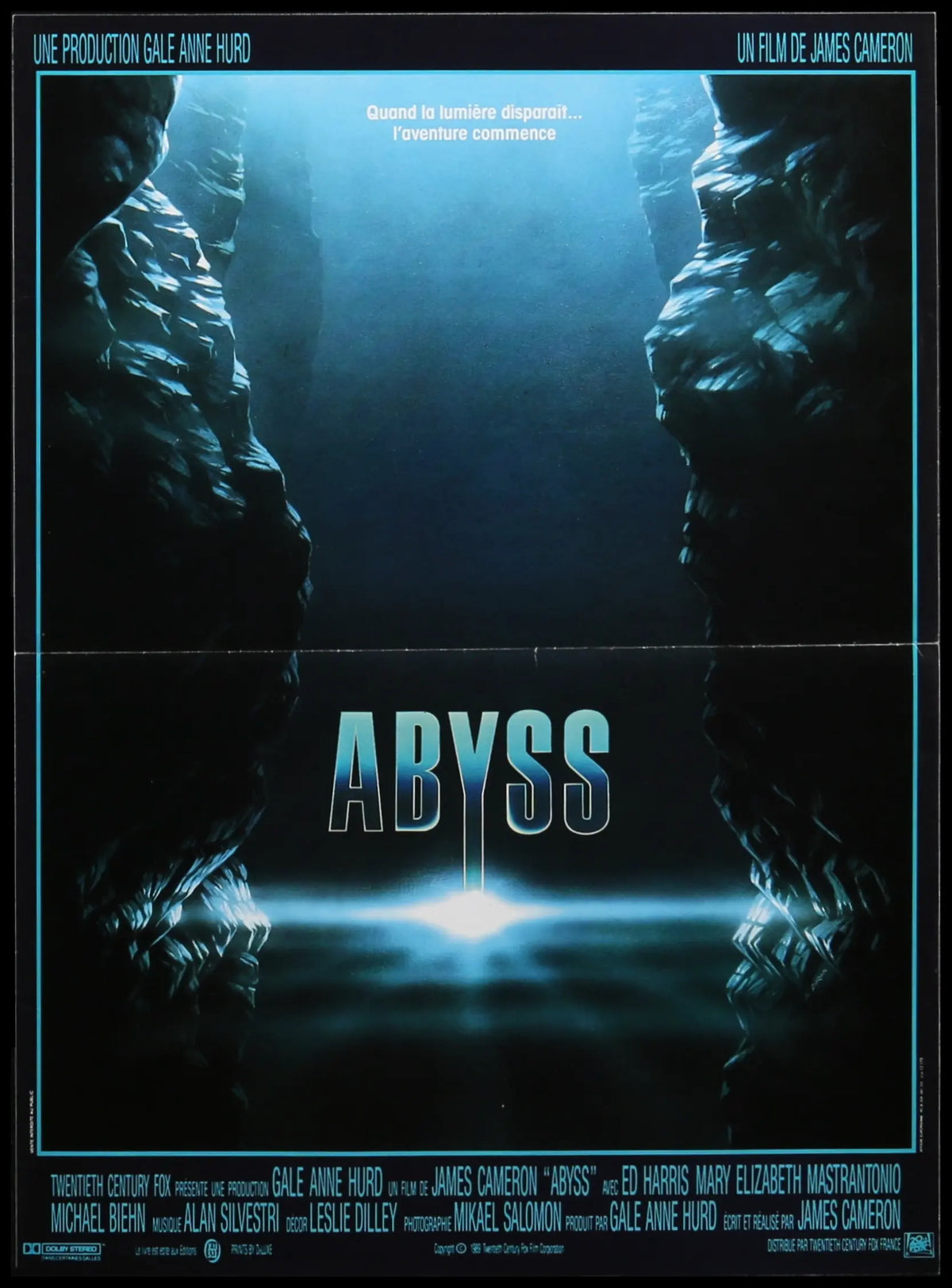 Abyss (1989) original movie poster for sale at Original Film Art - Vintage Movie Posters