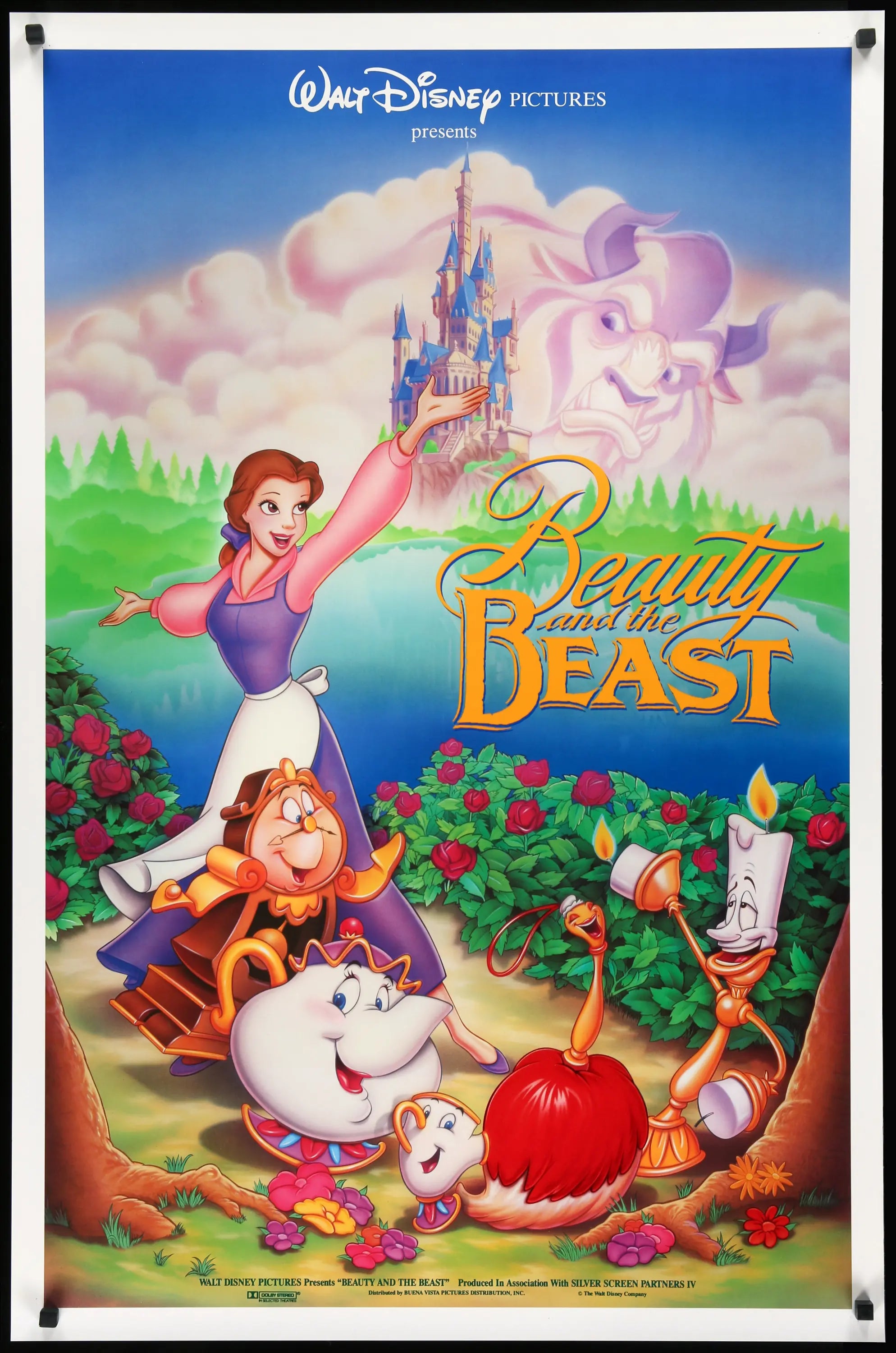Beauty and the Beast 1991 Original One Sheet Movie Poster Original Film Art Vintage Movie Posters