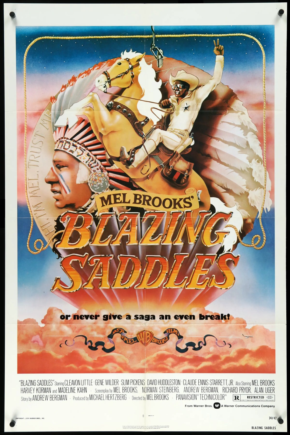 Blazing Saddles (1974) original movie poster for sale at Original Film Art