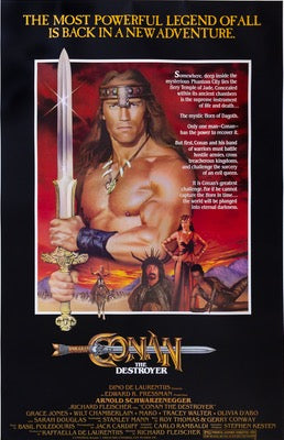 Conan the Destroyer (1984) original movie poster for sale at Original Film Art - Vintage Movie Posters