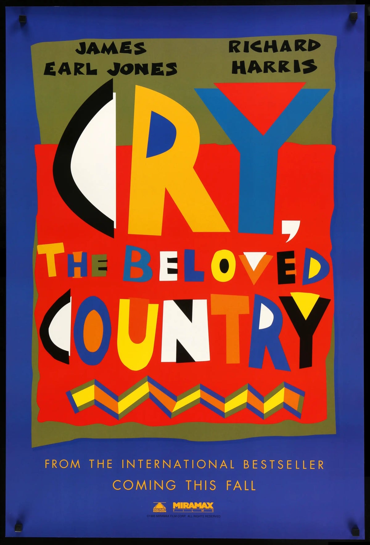 Cry, the Beloved Country (1995) original movie poster for sale at Original Film Art - Vintage Movie Posters