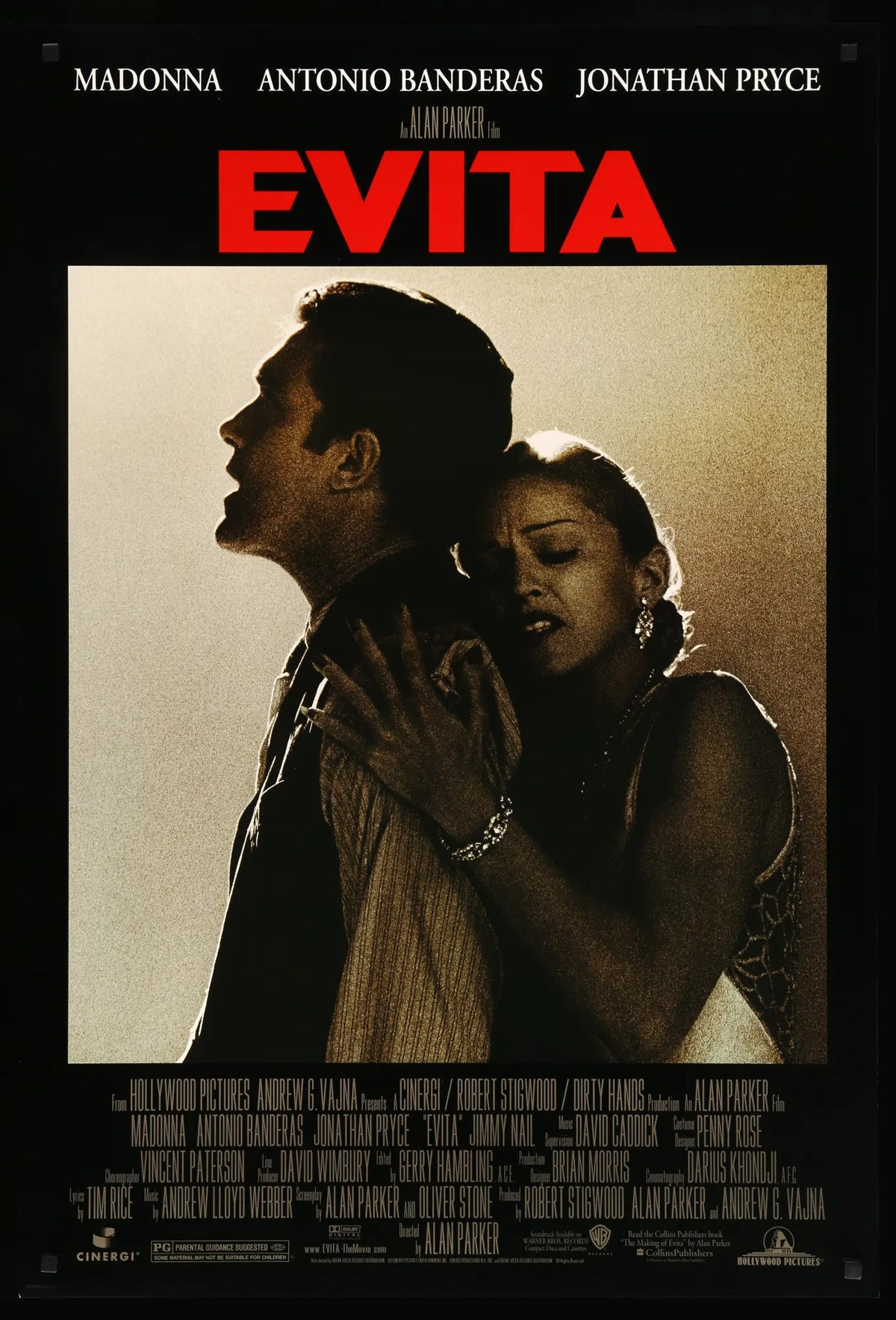 Evita (1996) original movie poster for sale at Original Film Art - Vintage Movie Posters