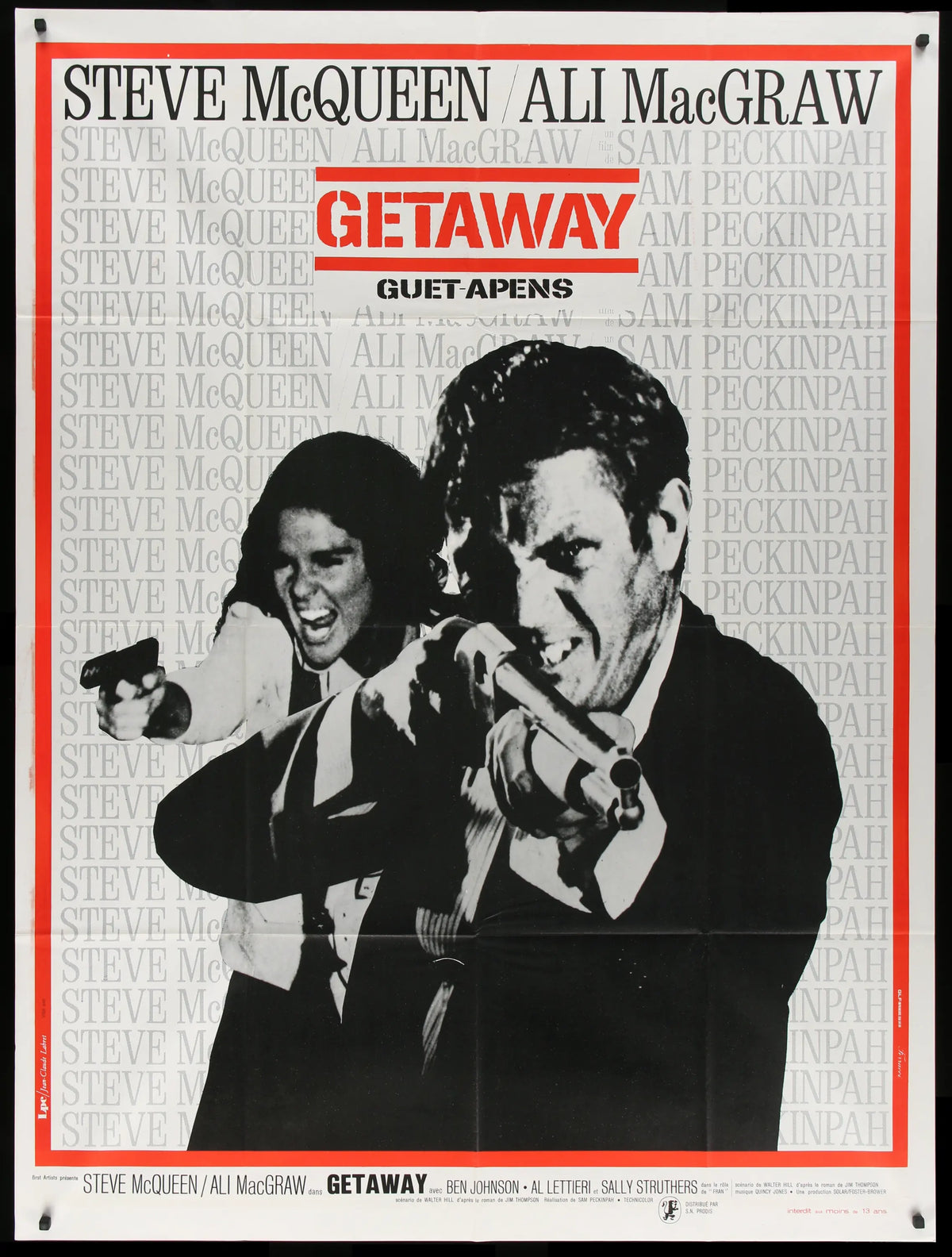 Getaway (1972) original movie poster for sale at Original Film Art - Vintage Movie Posters