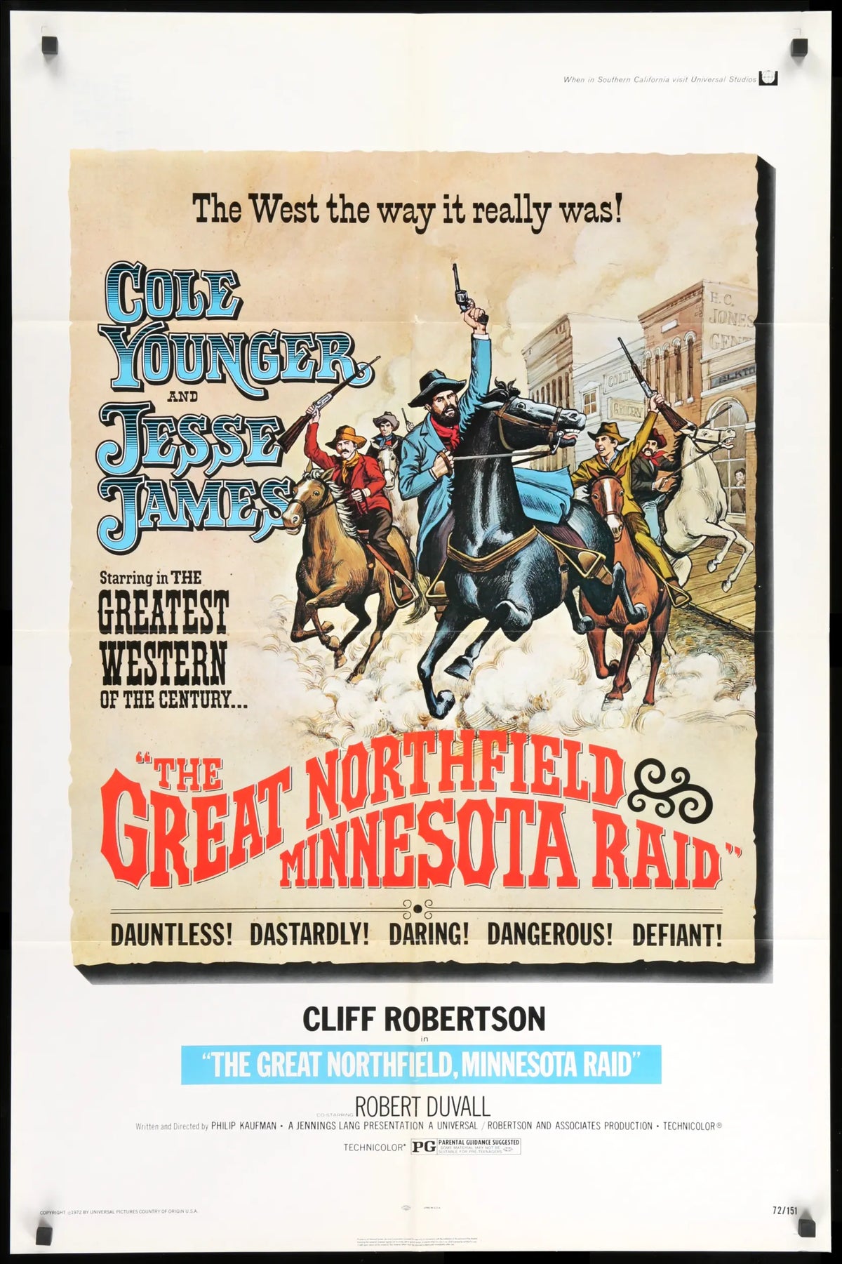 Great Northfield Minnesota Raid (1972) original movie poster for sale at Original Film Art - Vintage Movie Posters