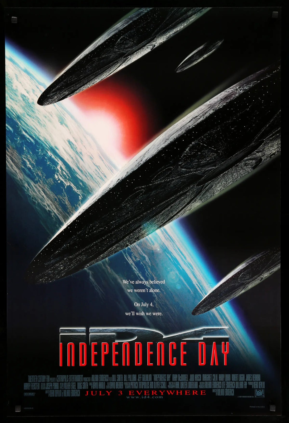 Independence Day (1996) original movie poster for sale at Original Film Art - Vintage Movie Posters