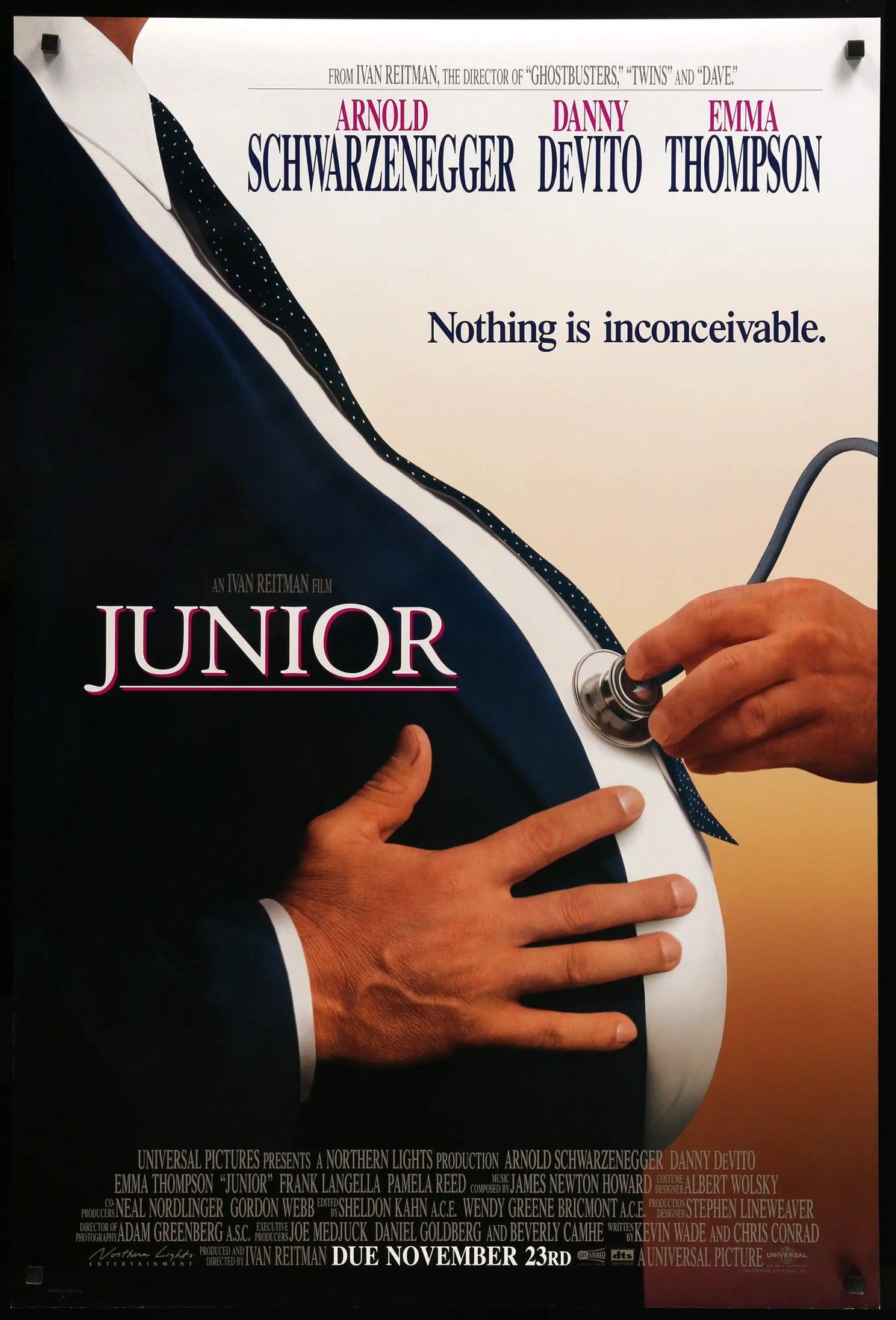 Junior (1994) original movie poster for sale at Original Film Art - Vintage Movie Posters