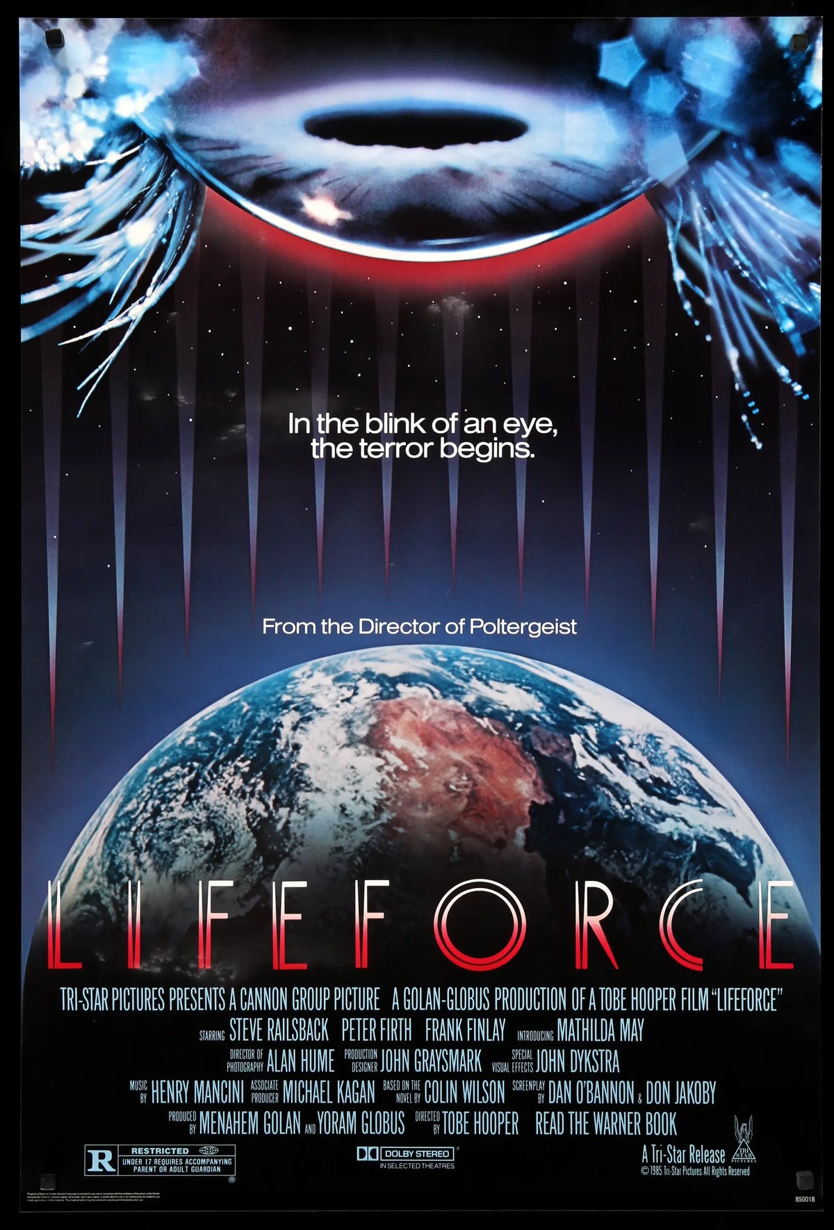 Lifeforce (1985) original movie poster for sale at Original Film Art - Vintage Movie Posters