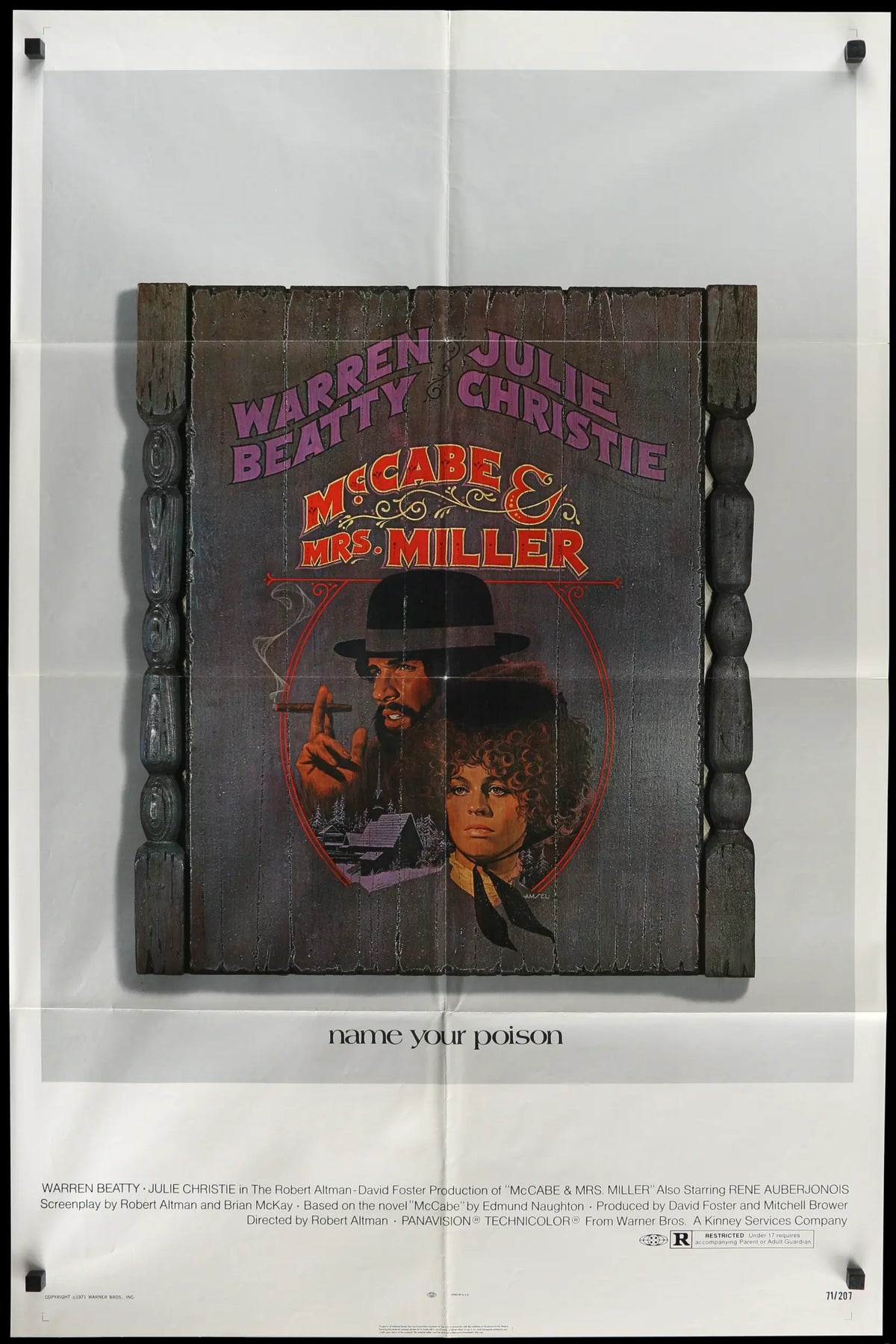 McCabe &amp; Mrs. Miller (1971) original movie poster for sale at Original Film Art - Vintage Movie Posters