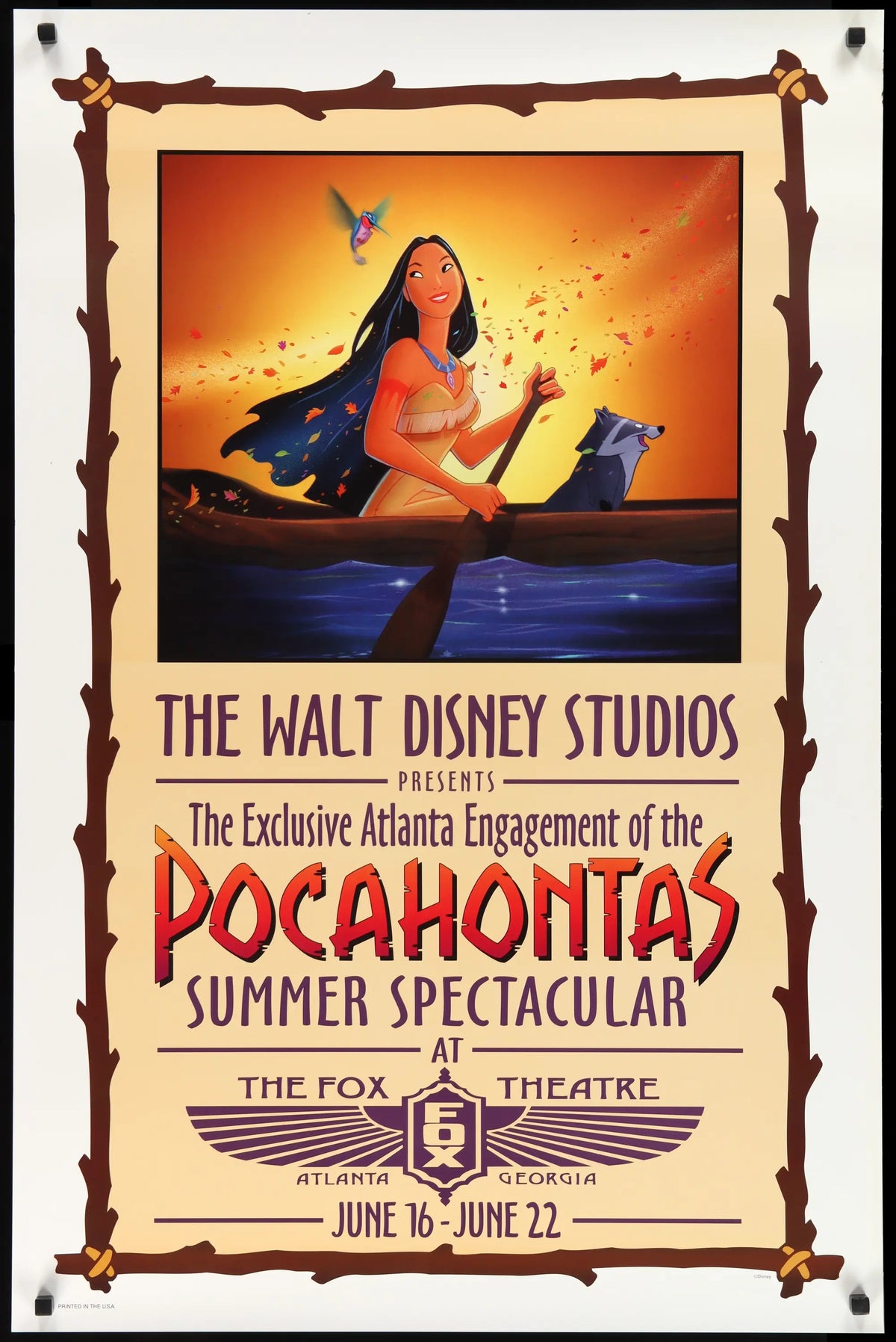 Pocahontas (1995) original movie poster for sale at Original Film Art