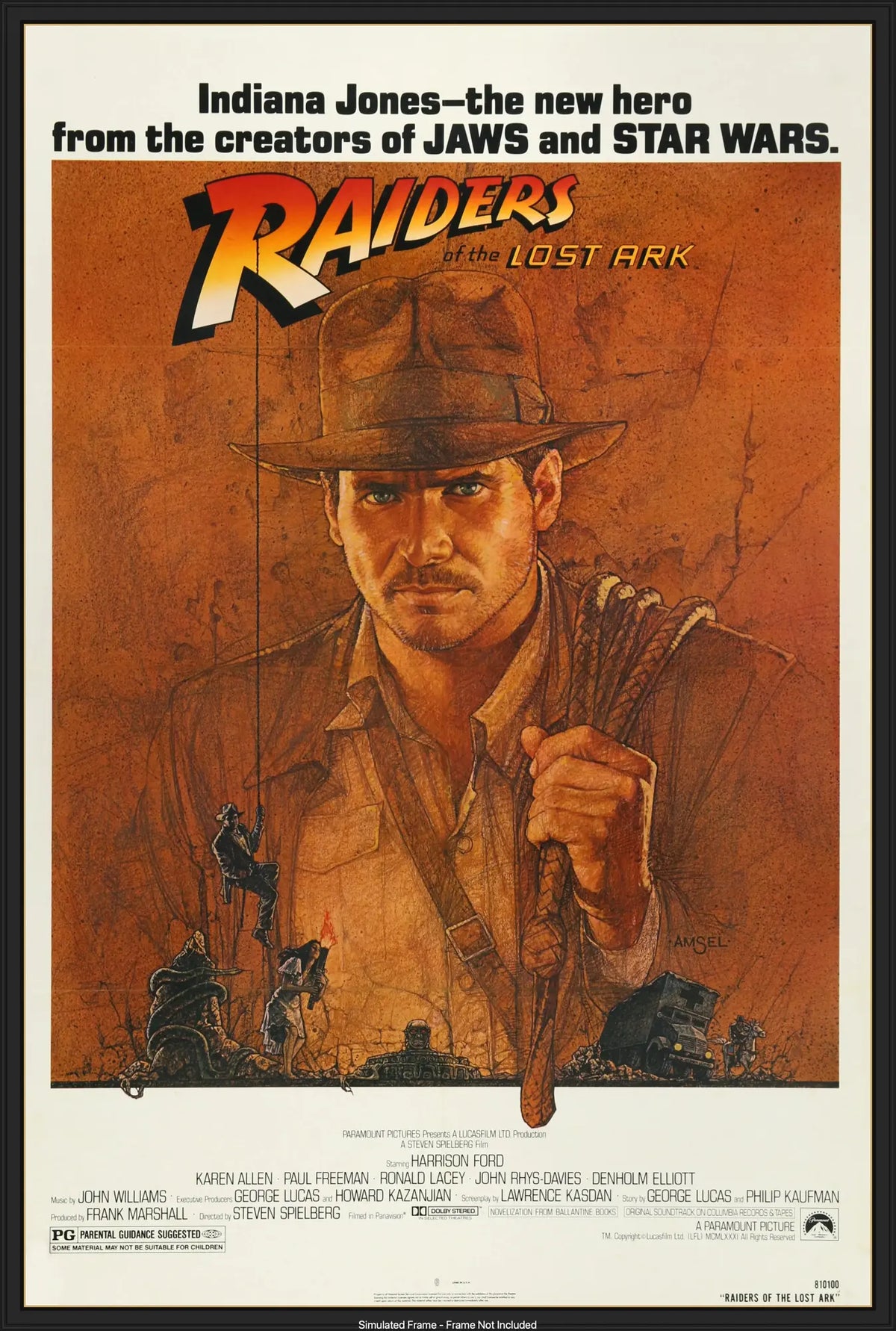 Raiders of the Lost Ark (1981) original movie poster for sale at Original Film Art - Vintage Movie Posters