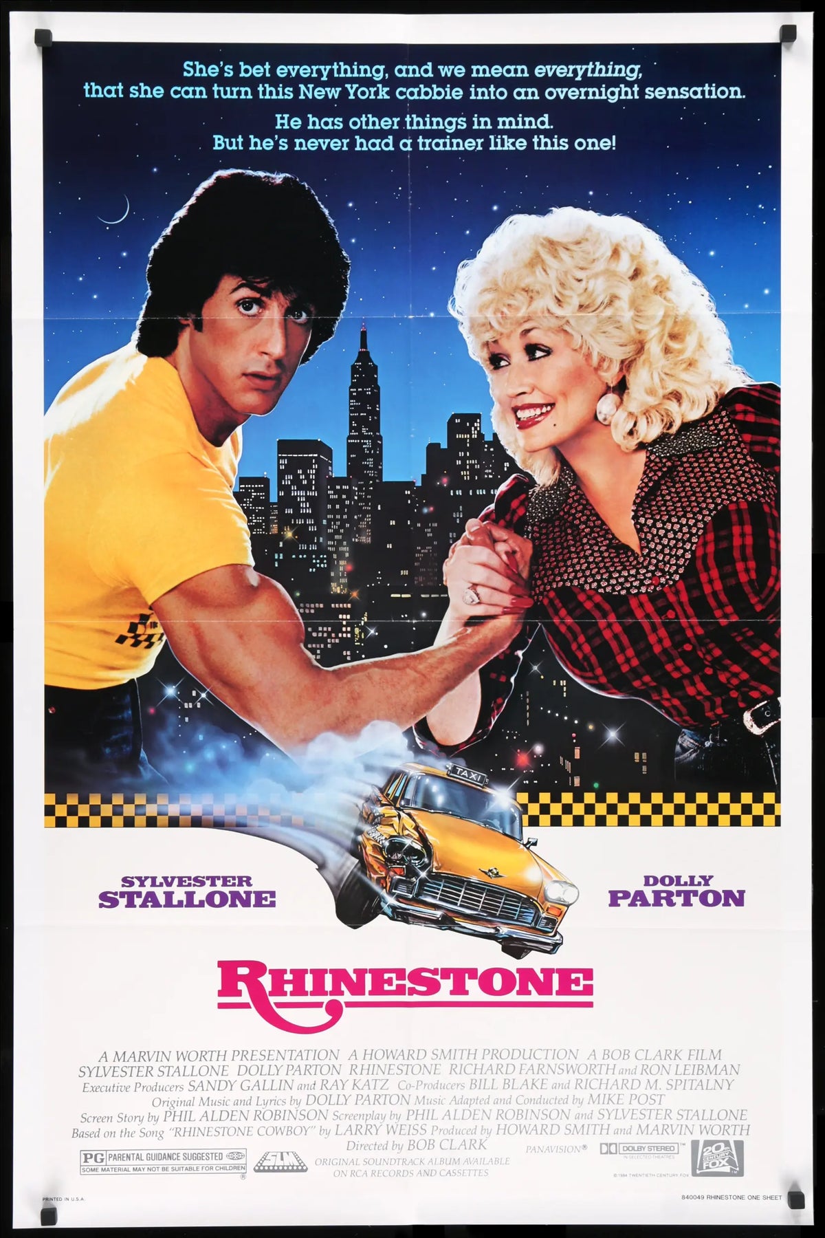 Rhinestone (1984) original movie poster for sale at Original Film Art - Vintage Movie Posters