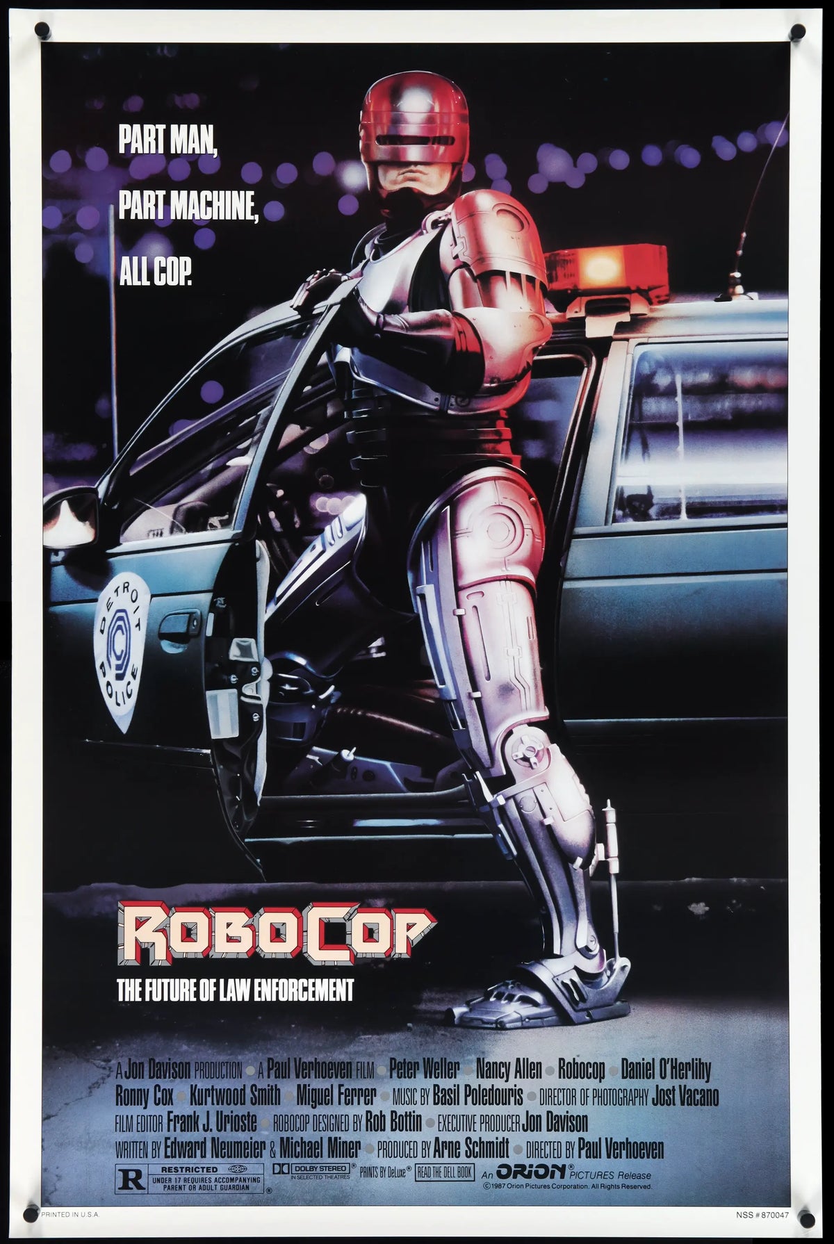 Robocop (1987) original movie poster for sale at Original Film Art - Vintage Movie Posters