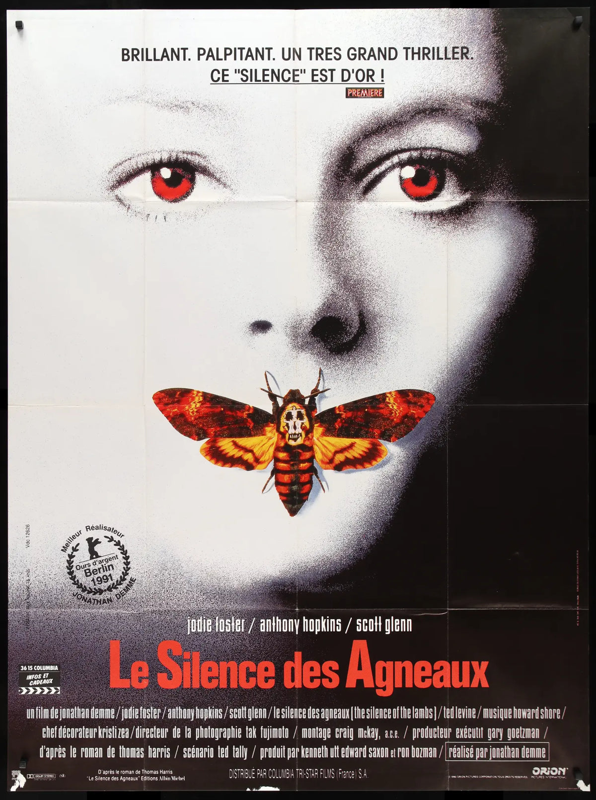 Silence of the Lambs (1991) original movie poster for sale at Original Film Art - Vintage Movie Posters