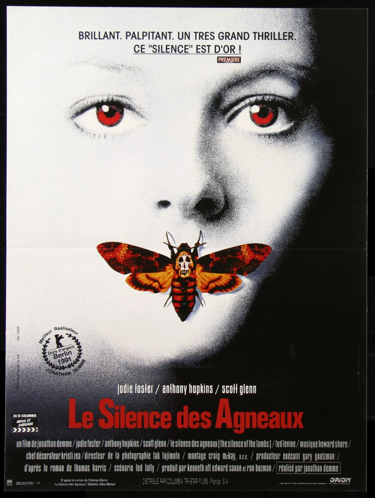 Silence of the Lambs (1991) original movie poster for sale at Original Film Art - Vintage Movie Posters