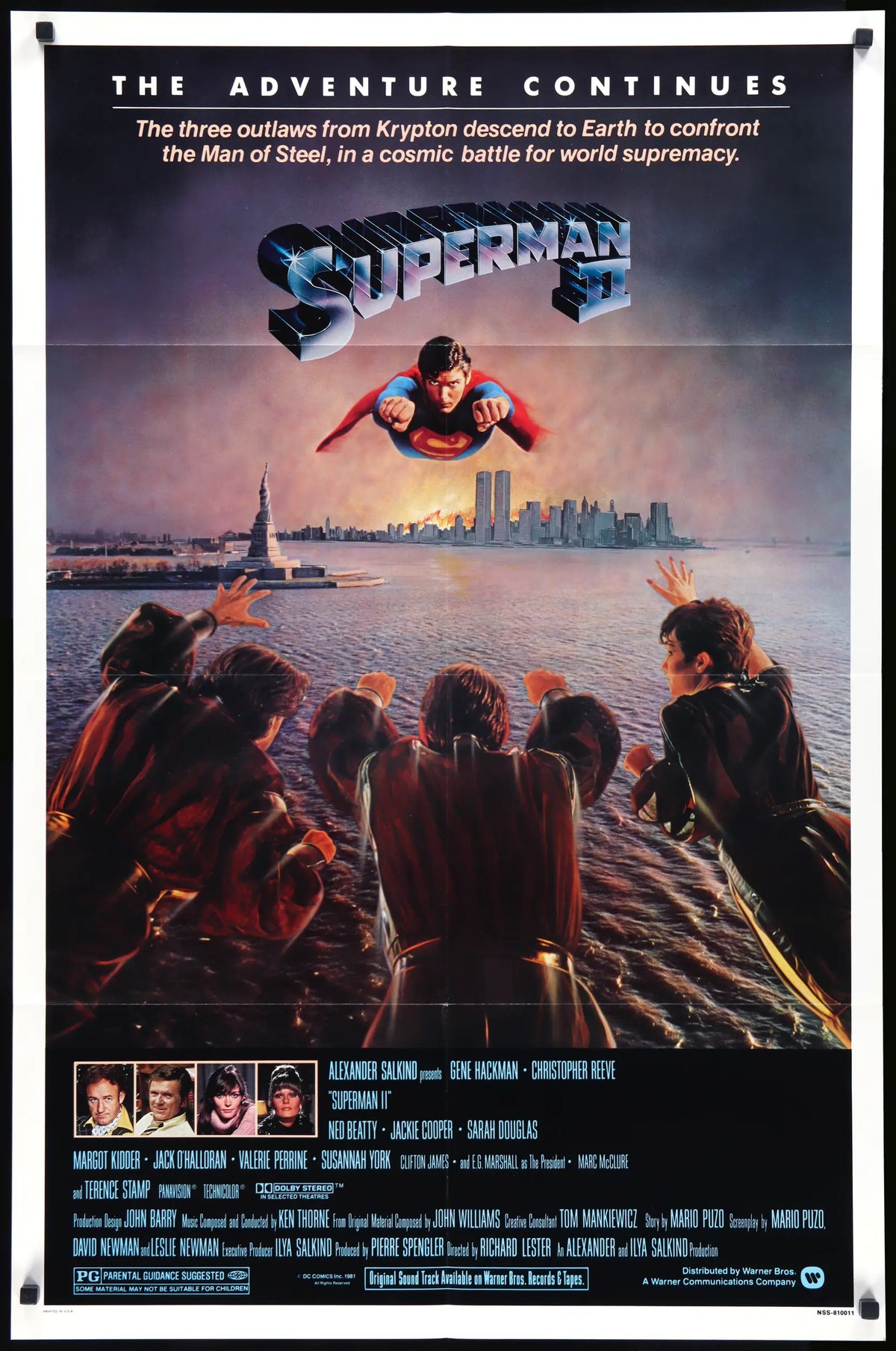 Superman II (1980) original movie poster for sale at Original Film Art - Vintage Movie Posters