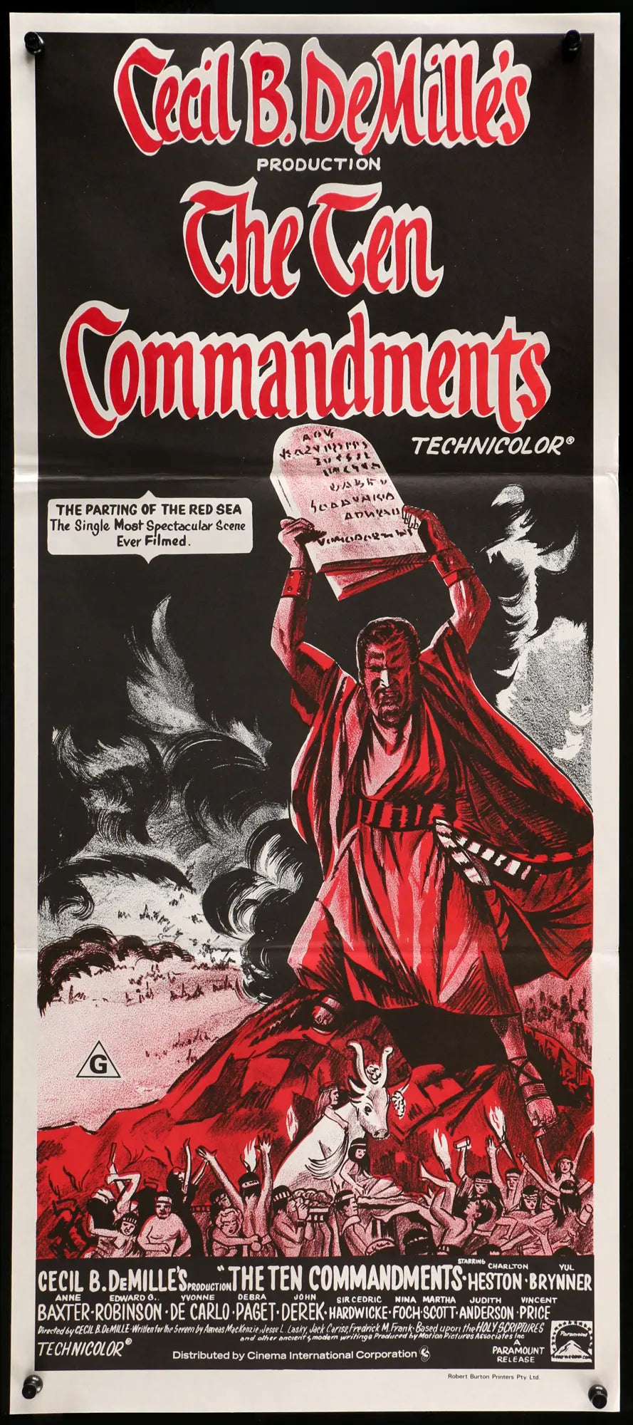 Ten Commandments (1956) original movie poster for sale at Original Film Art - Vintage Movie Posters