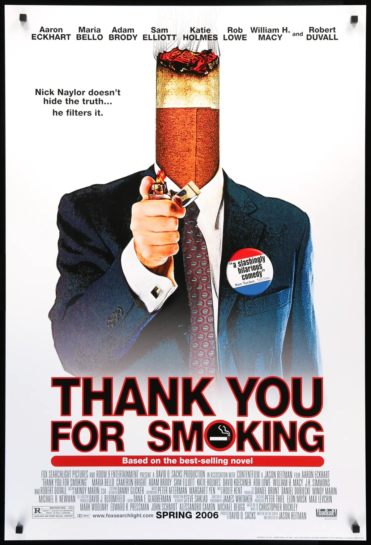 Thank You for Smoking (2006) original movie poster for sale at Original Film Art - Vintage Movie Posters