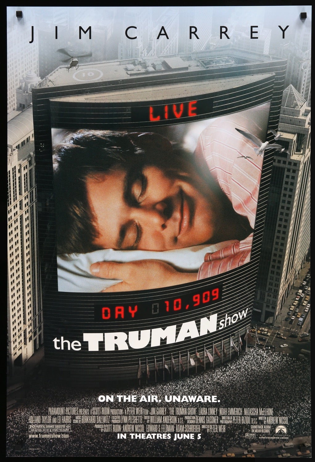Truman Show (1998) original movie poster for sale at Original Film Art - Vintage Movie Posters