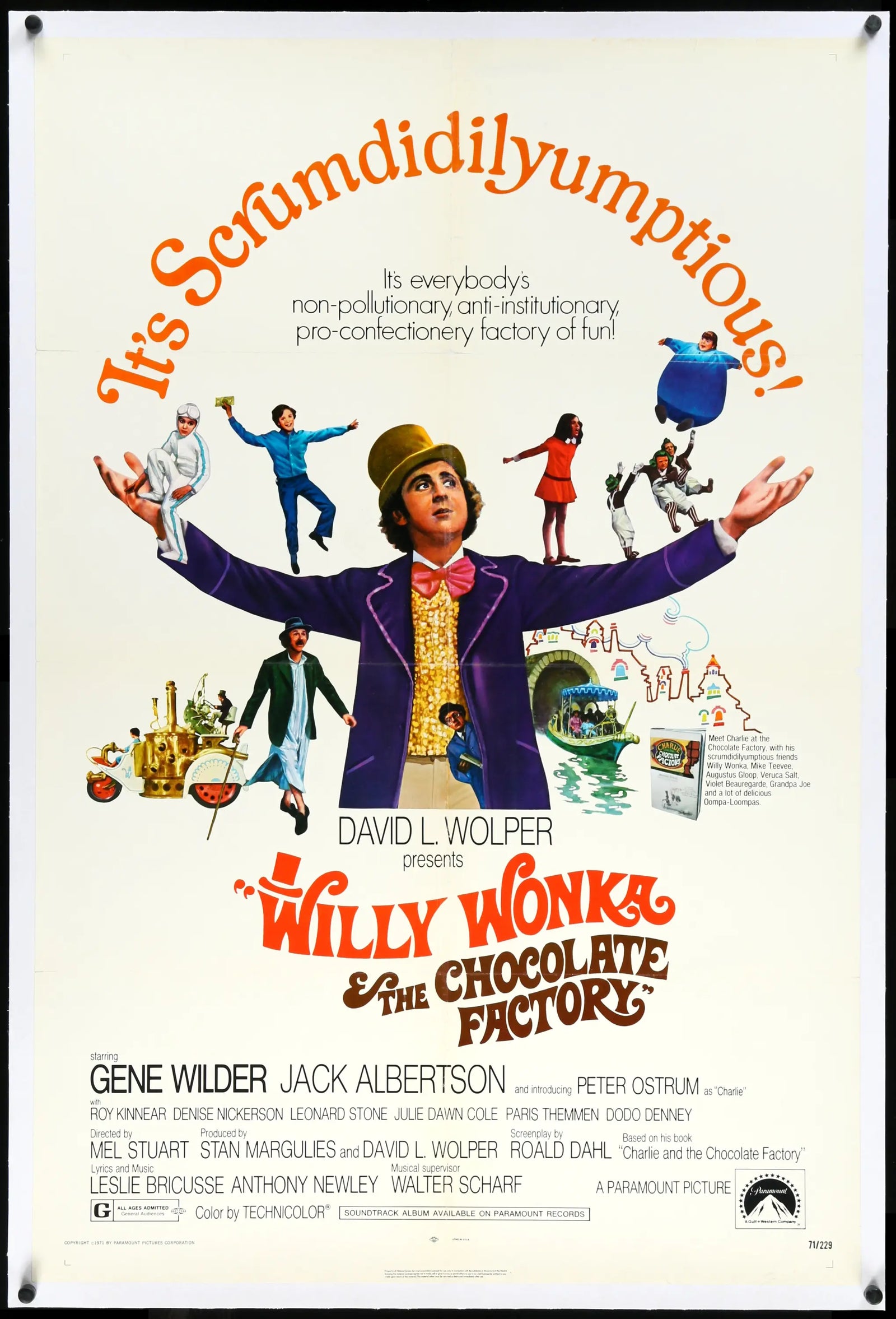Willy Wonka and the Chocolate Factory (1971) original movie poster for sale at Original Film Art - Vintage Movie Posters