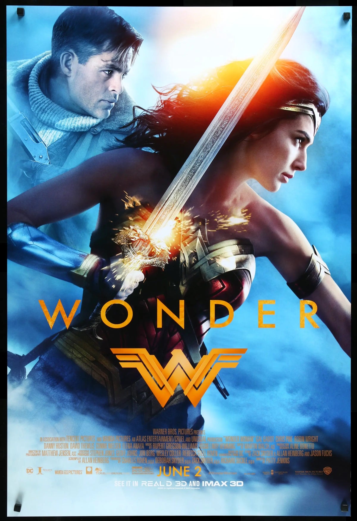 Wonder Woman (2017) original movie poster for sale at Original Film Art