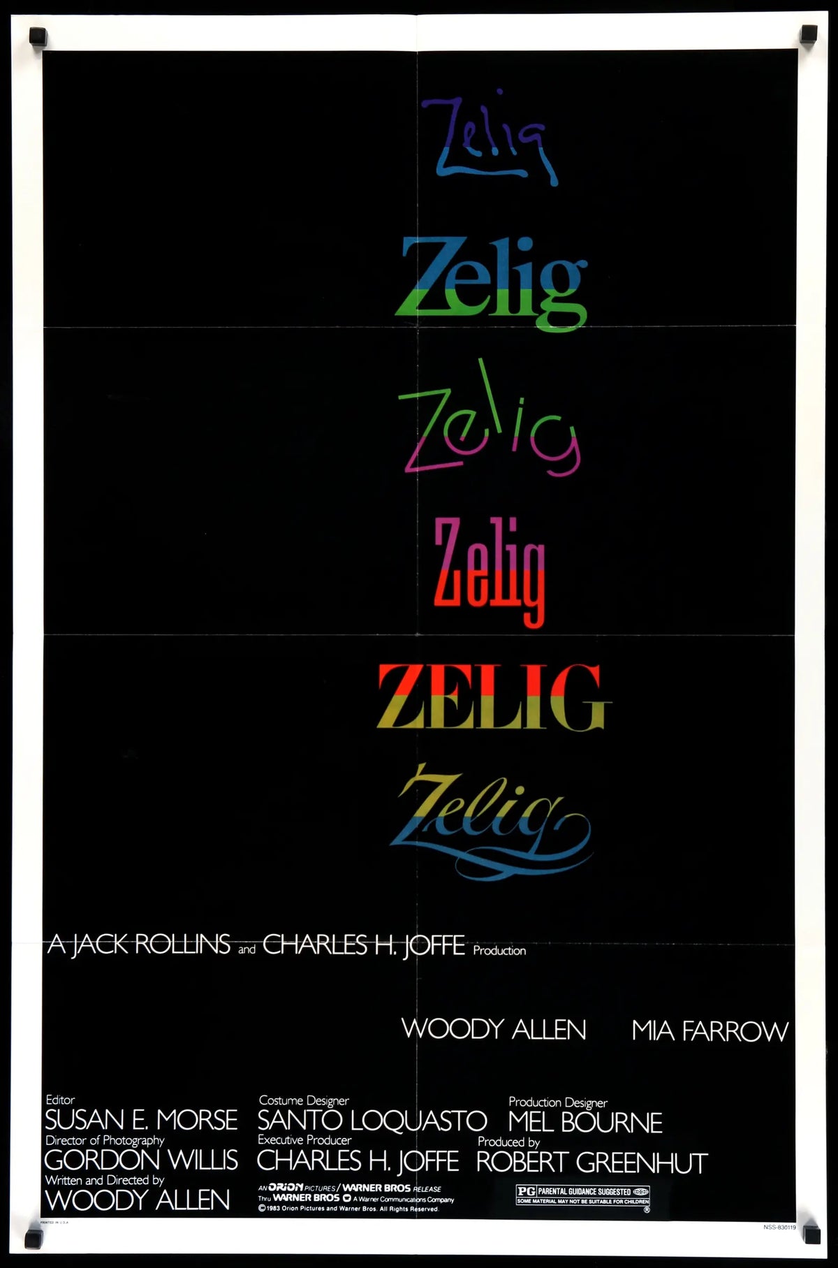 Zelig (1983) original movie poster for sale at Original Film Art