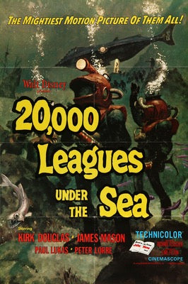 20,000 Leagues Under The Sea (1955) original movie poster for sale at Original Film Art - Vintage Movie Posters